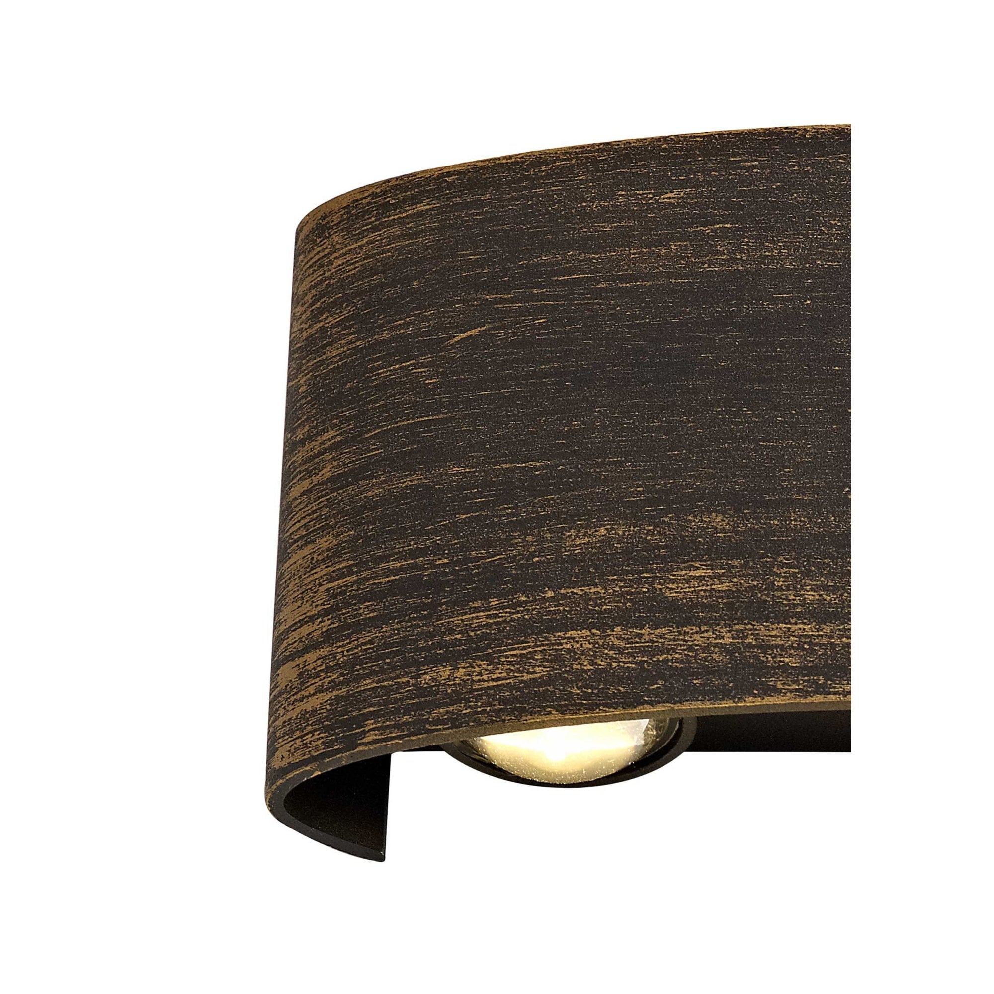 Fabula Collard LED Up & Down Wall Lamp - Gold & Black - IP54