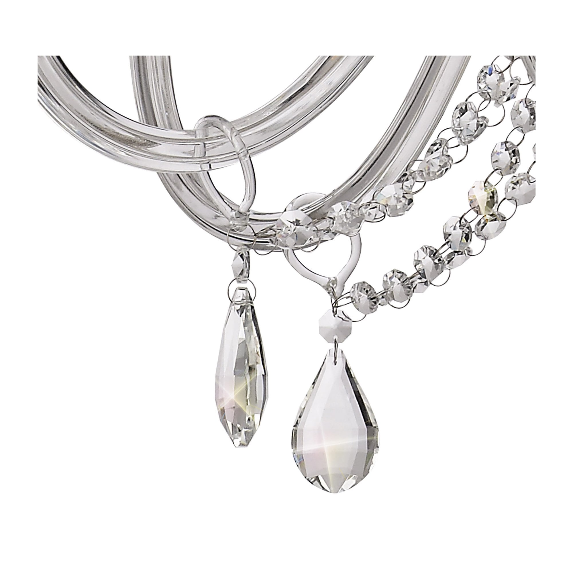 Fabula Hickman 8 Light Chandelier Pendant - Polished Chrome, Clear Glass & Crystal