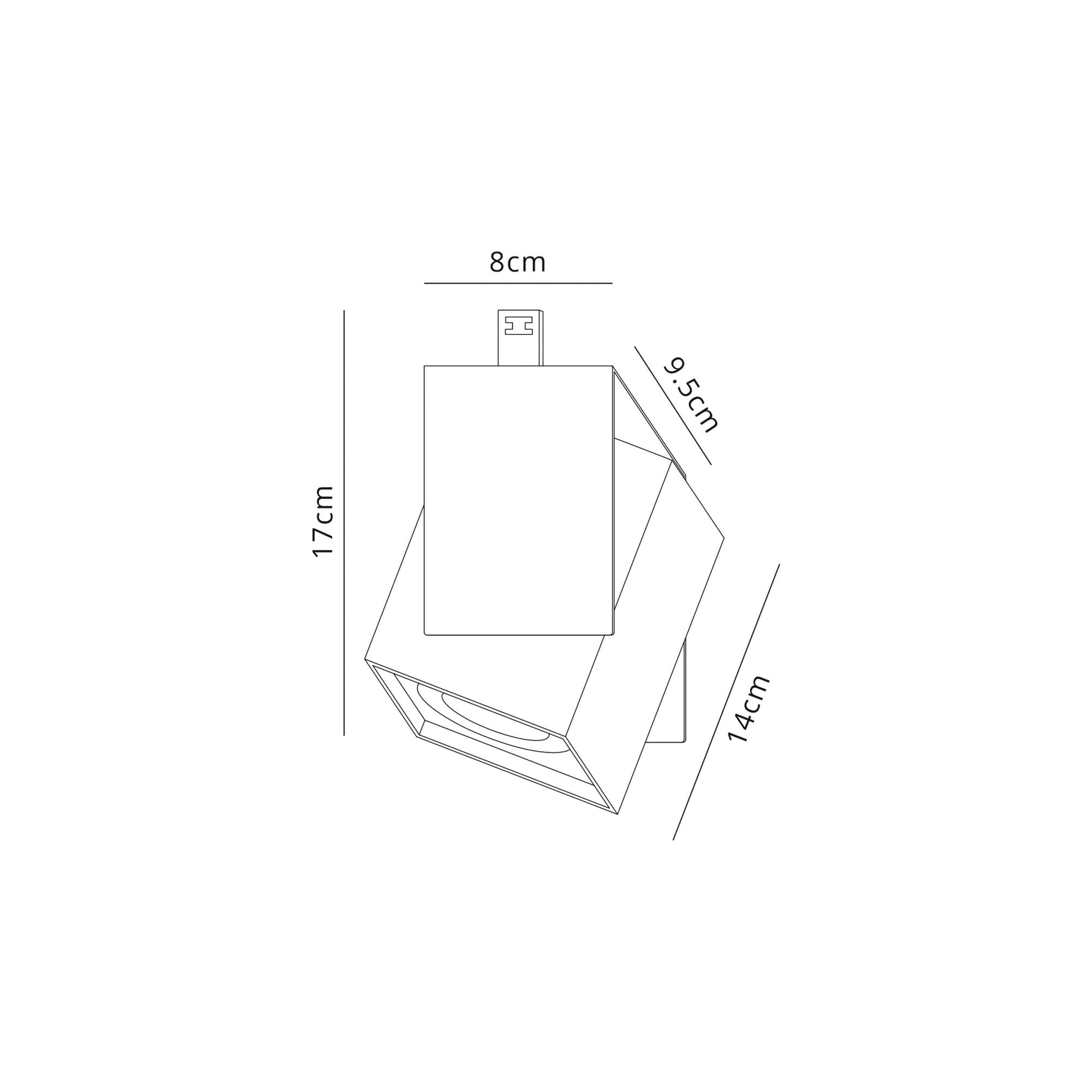 Fabula Armstrong Adjustable Square Spotlight - Sand Anthracite