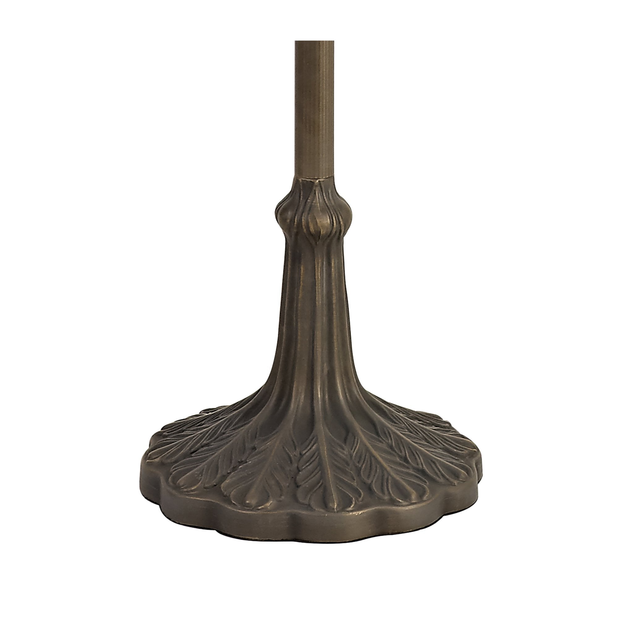 Fabula Harvest 2 Light Leaf Design Tiffany Floor Lamp Base - Aged Antique Brass - Base Only