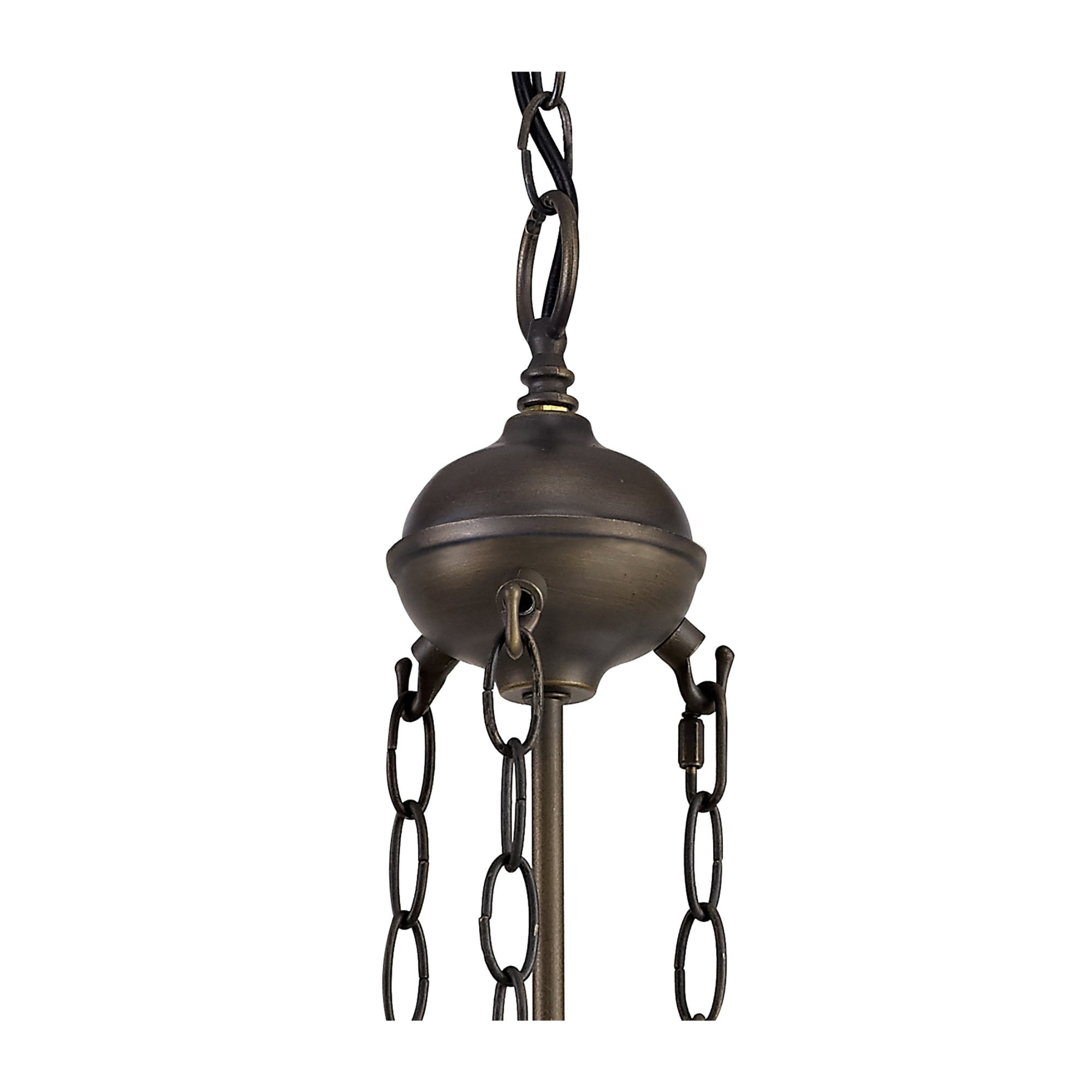 Fabula Harvest 2 Light Uplighter Tiffany Suspension Kit - Aged Antique Brass - Frame Only