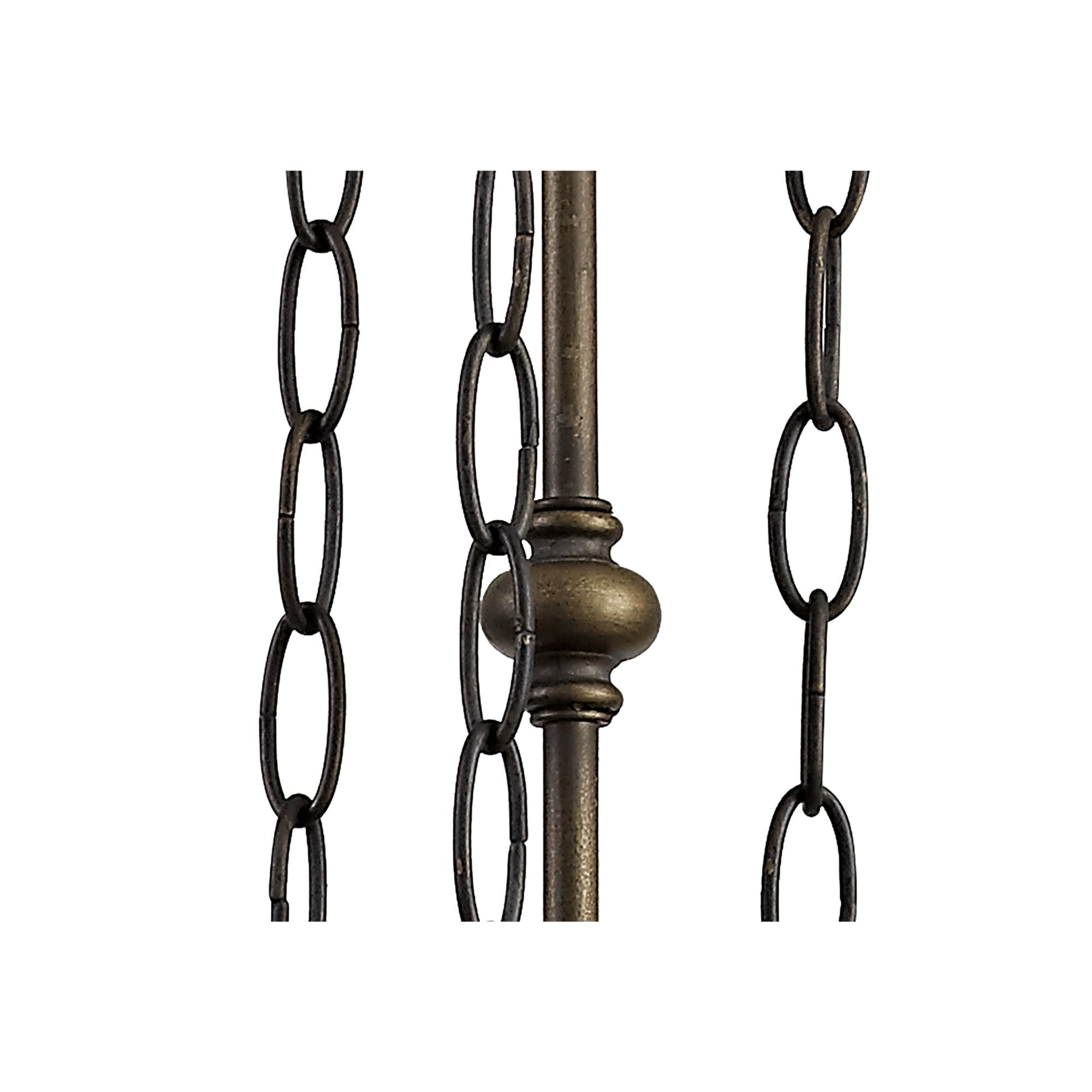 Fabula Harvest 2 Light Uplighter Tiffany Suspension Kit - Aged Antique Brass - Frame Only