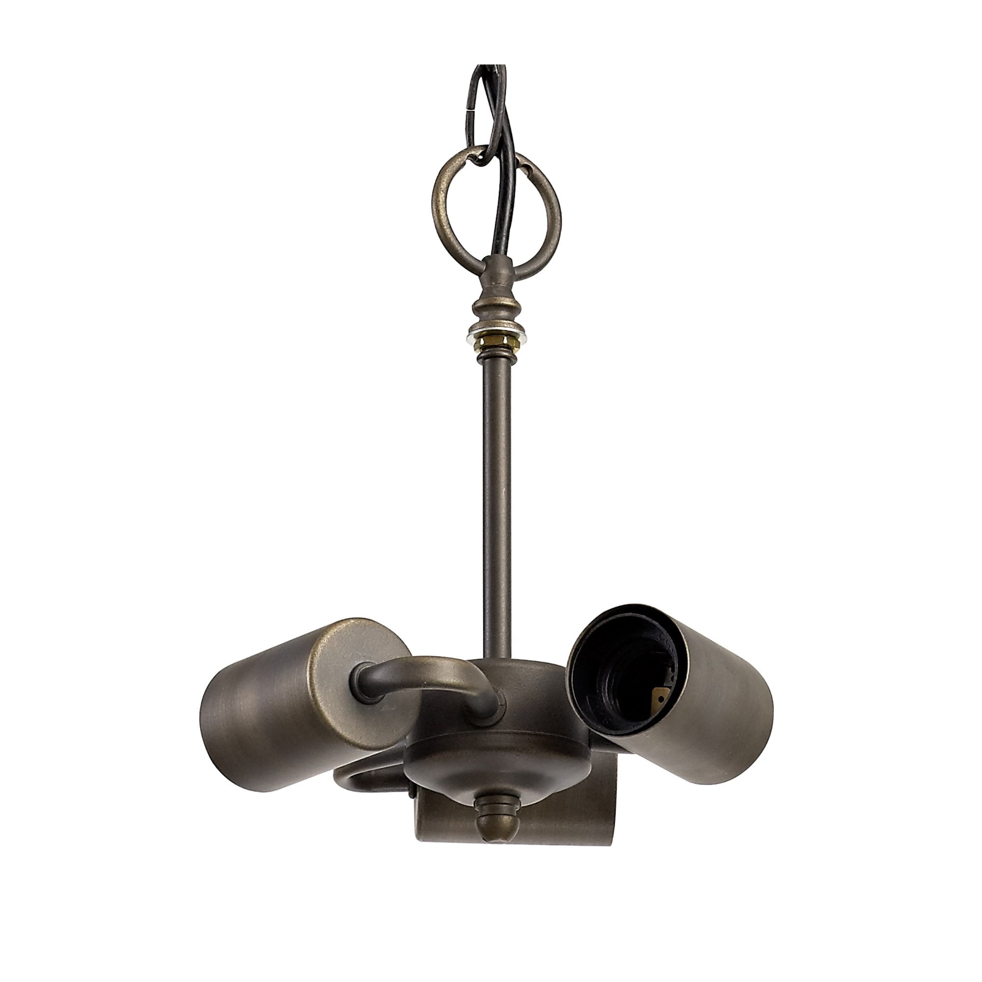 Fabula Harvest 3 Light Tiffany Suspension Kit - Aged Antique Brass - Frame Only