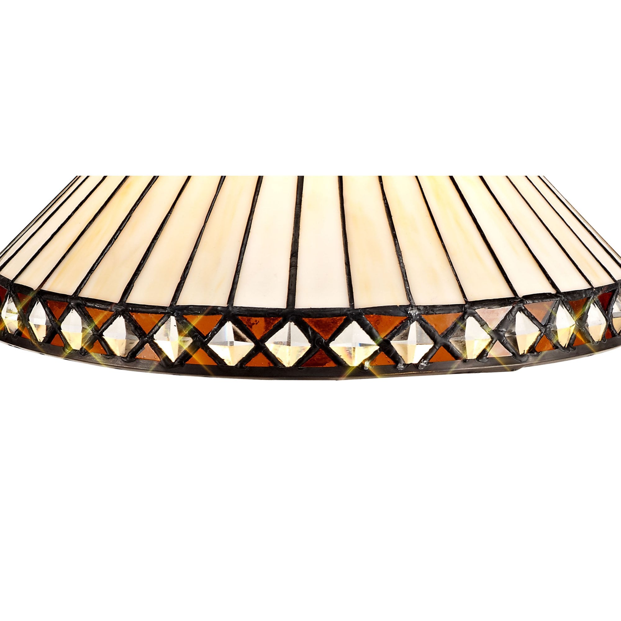 Fabula Westall 30cm Tiffany Shade - Amber & Cream - Shade Only