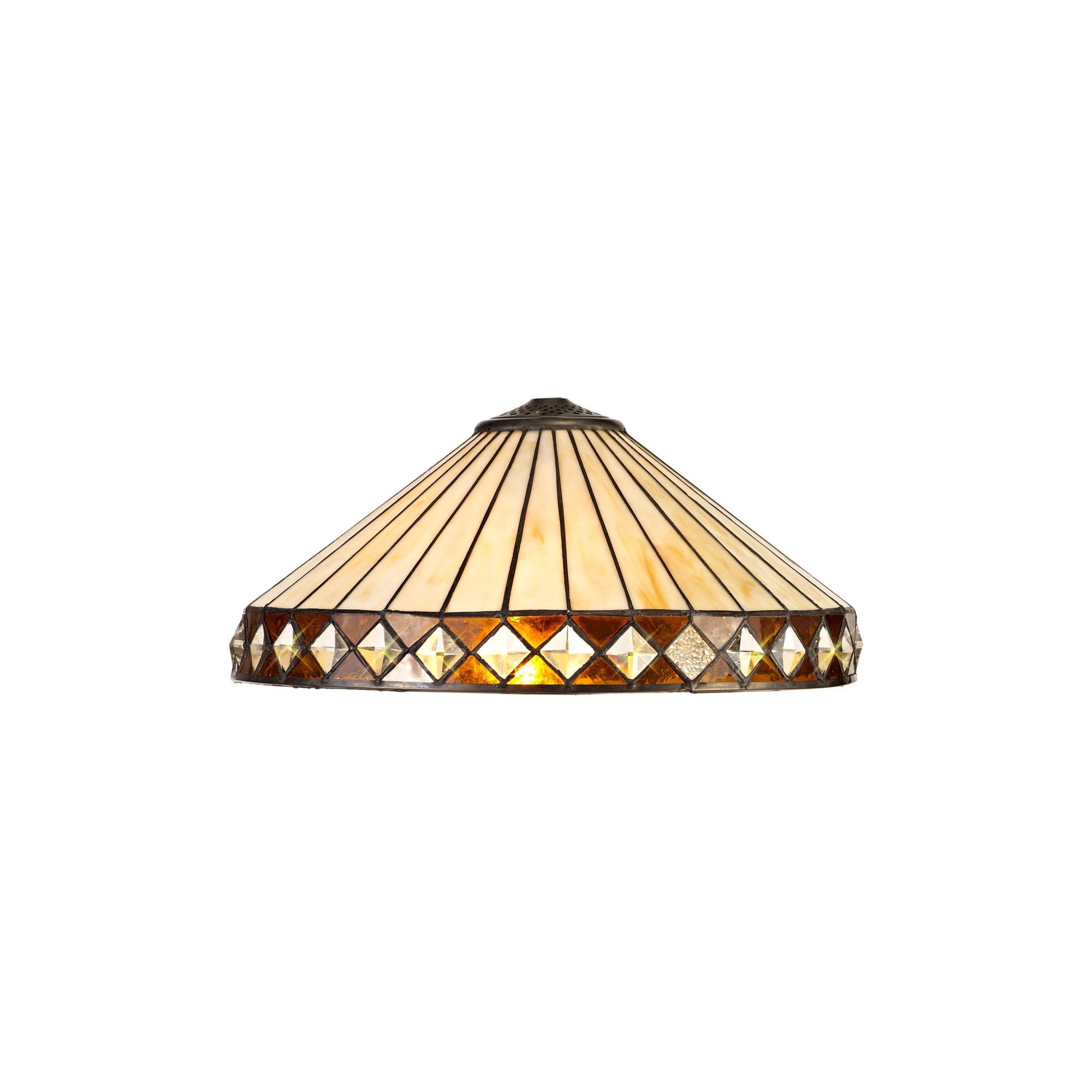 Fabula Westall 40cm Tiffany Shade - Amber & Cream - Shade Only