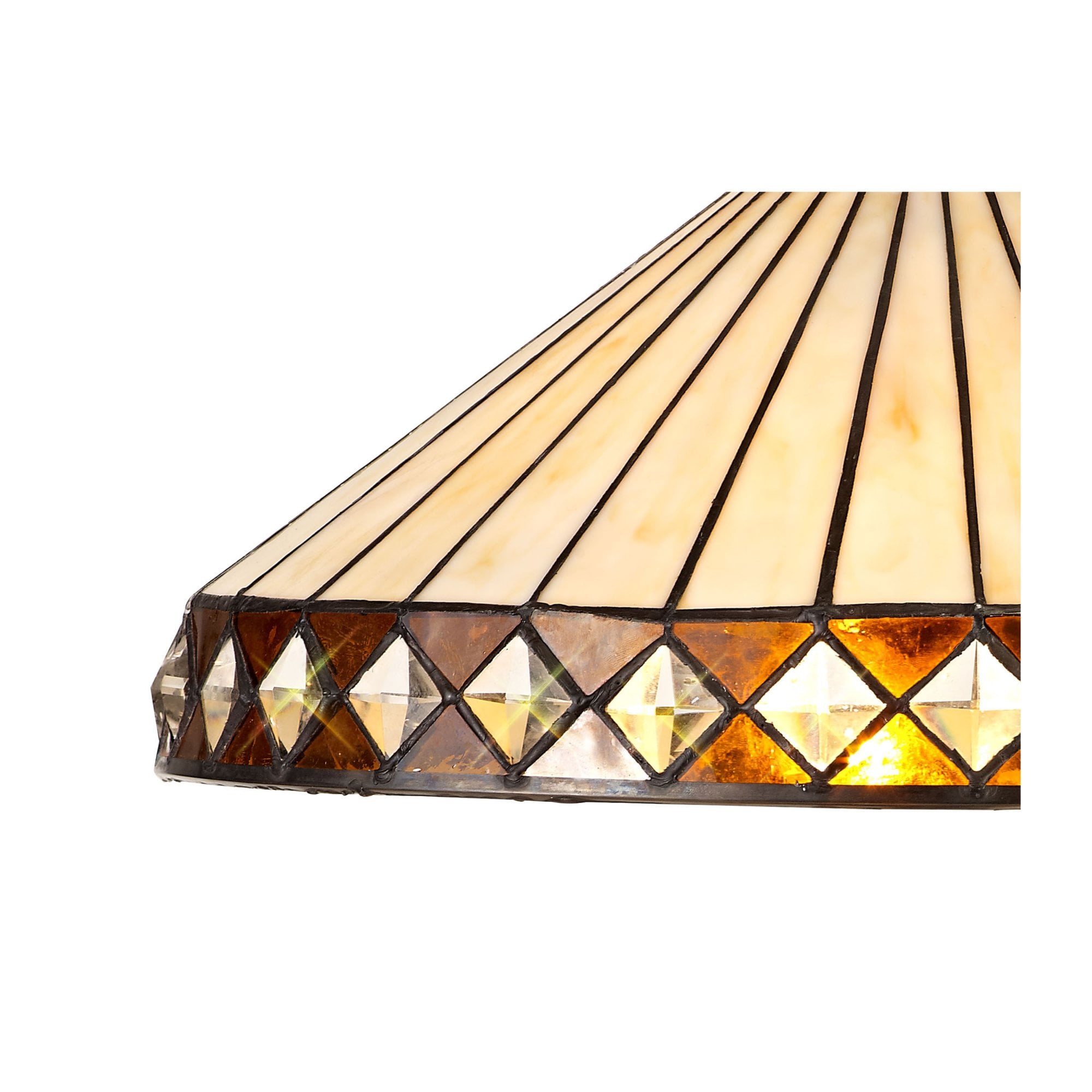 Fabula Westall 40cm Tiffany Shade - Amber & Cream - Shade Only