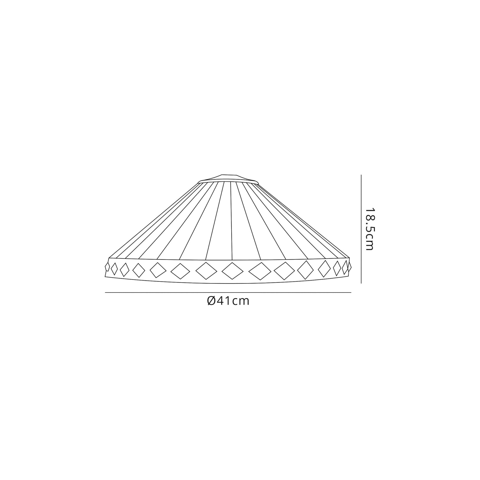 Fabula Westall 40cm Tiffany Shade - Amber & Cream - Shade Only