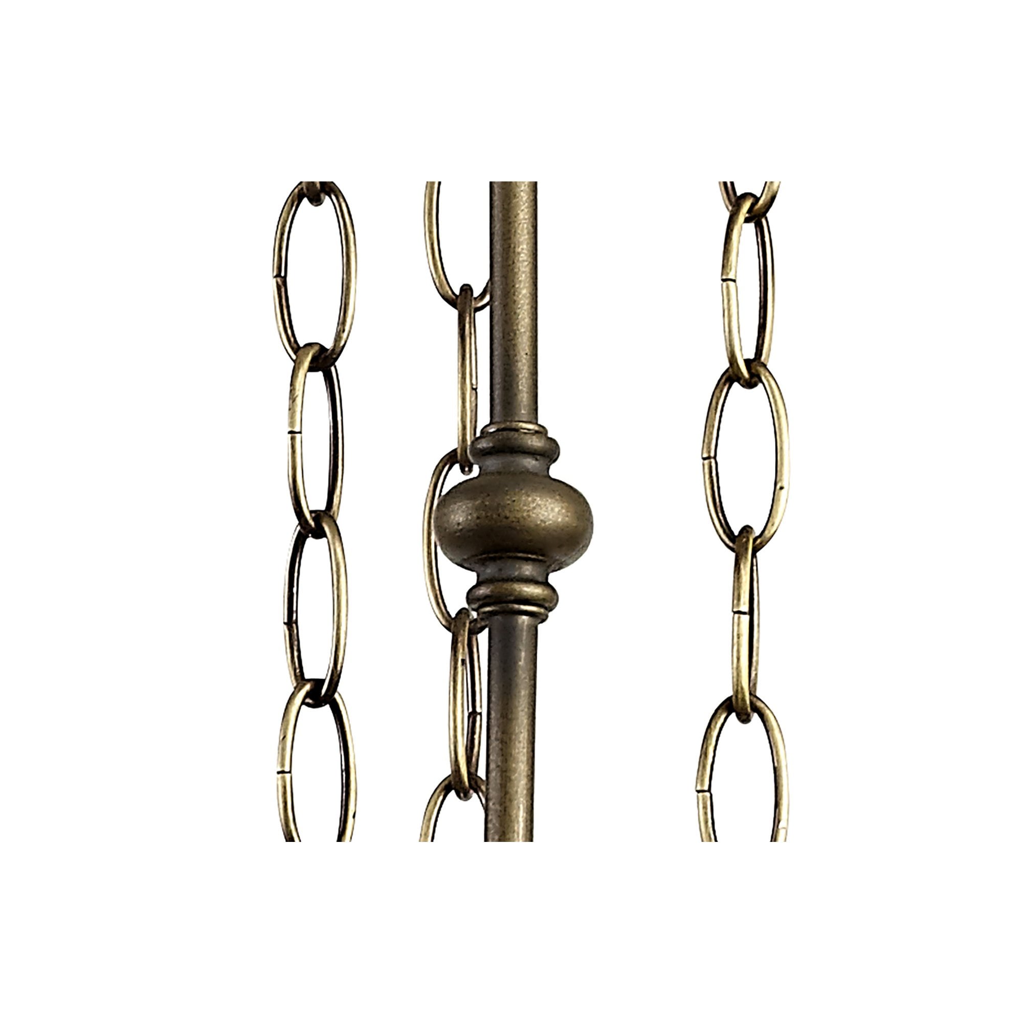 Fabula Harvest 3 Light Uplighter Tiffany Suspension Kit - Aged Antique Brass - Frame Only