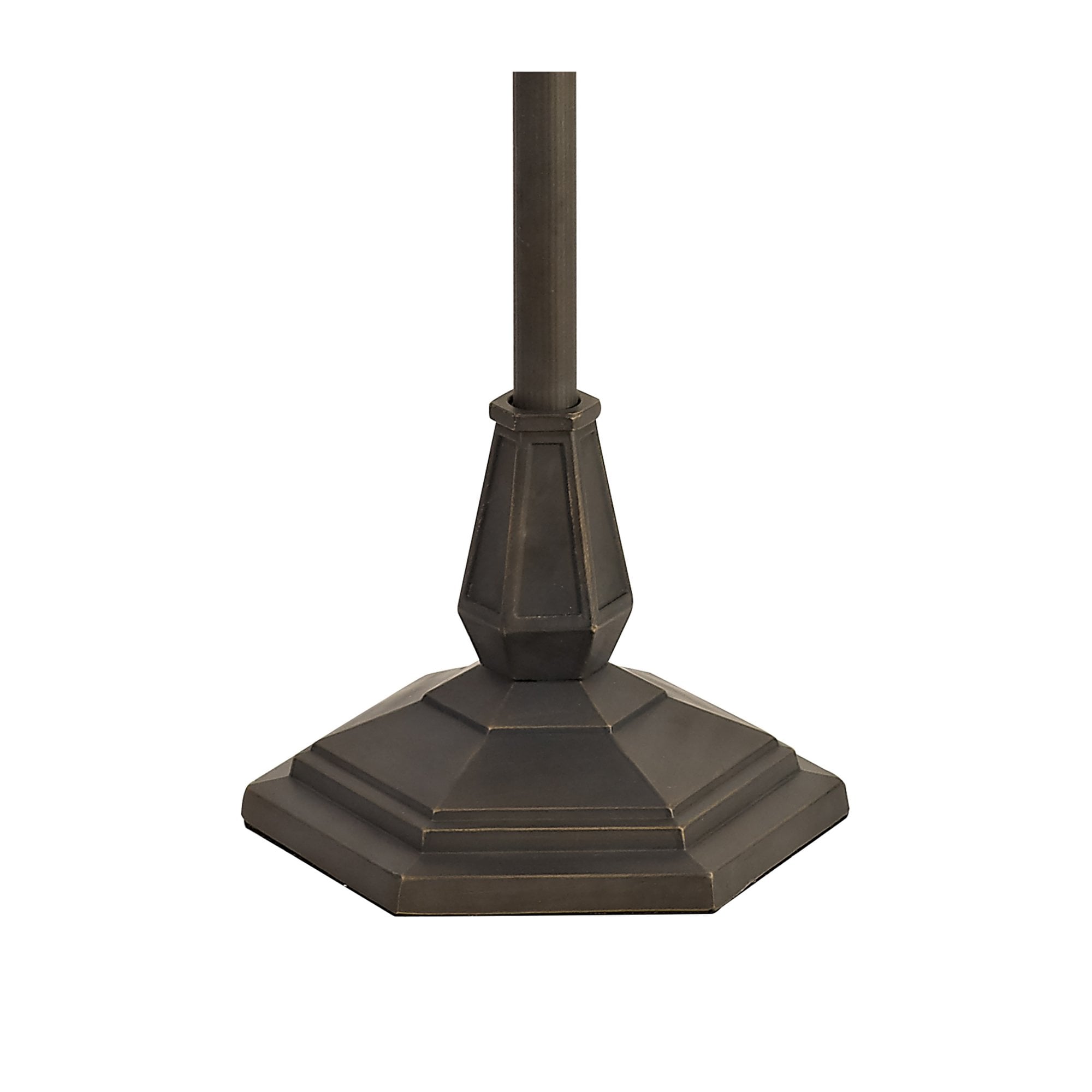 Fabula Harvest 2 Light Octagonal Tiffany Floor Lamp Base - Aged Antique Brass - Base Only