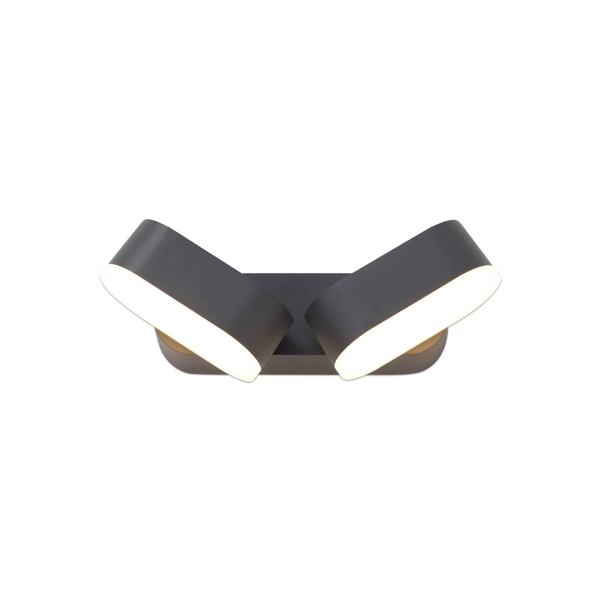 Fabula Goldingham 2 Light LED Adjustable Wall Lamp - Anthracite - IP54