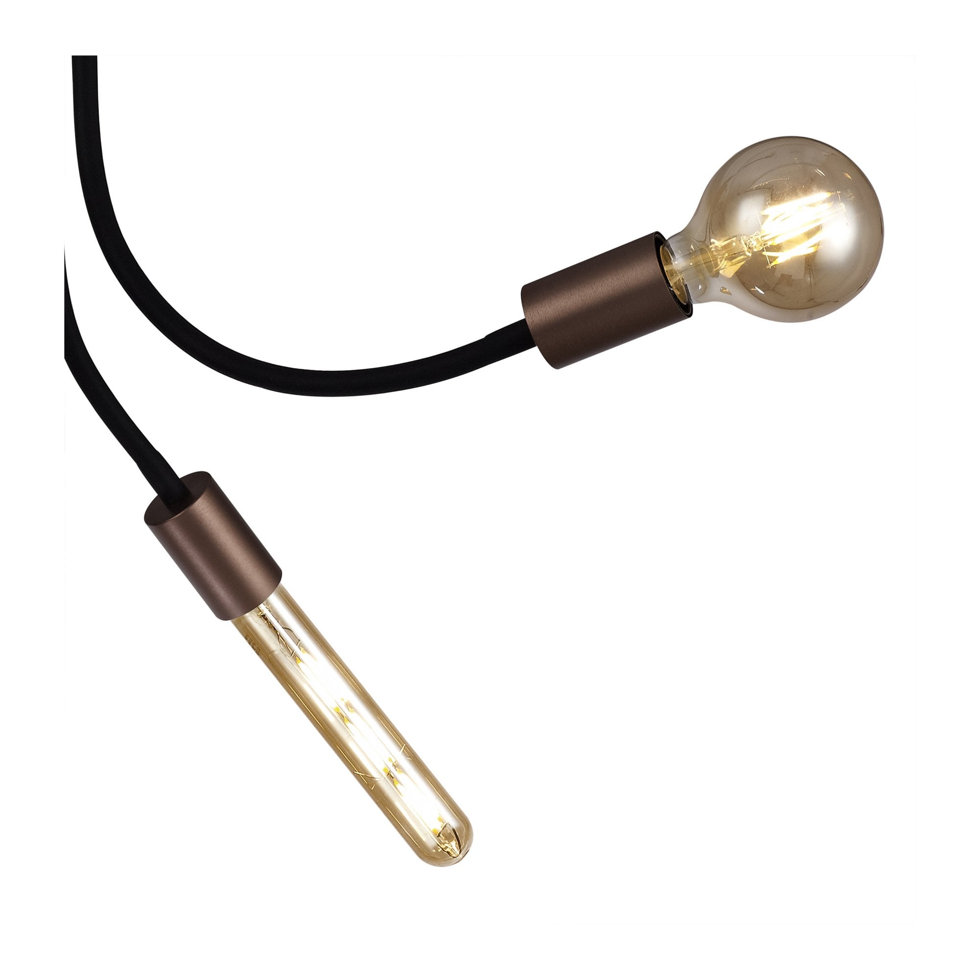 Fabula Hartwell 3 Light Flexible Ceiling Light - Satin Black & Brushed Copper