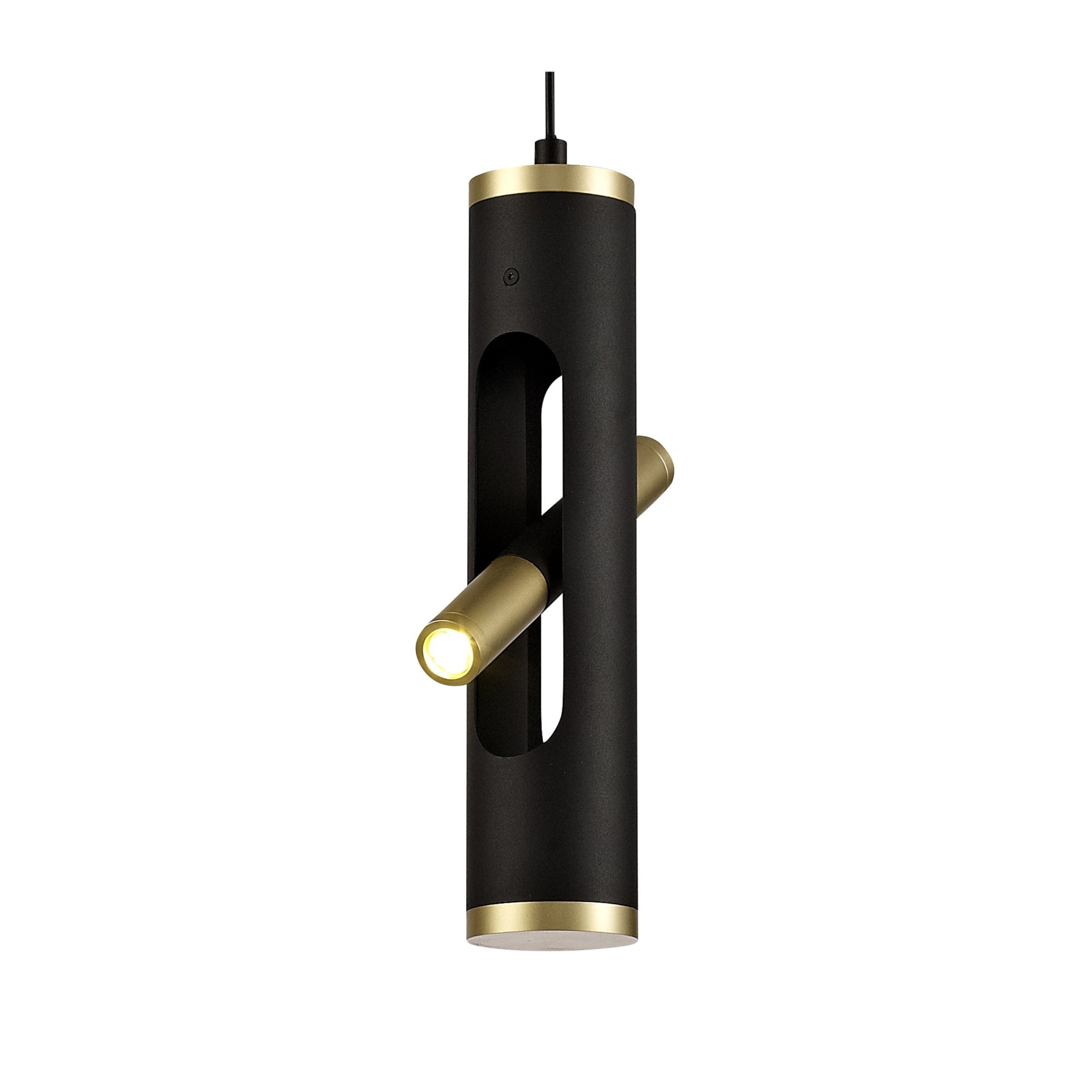 Fabula Riverside 2 Light LED Pendant - Sand Black & Gold