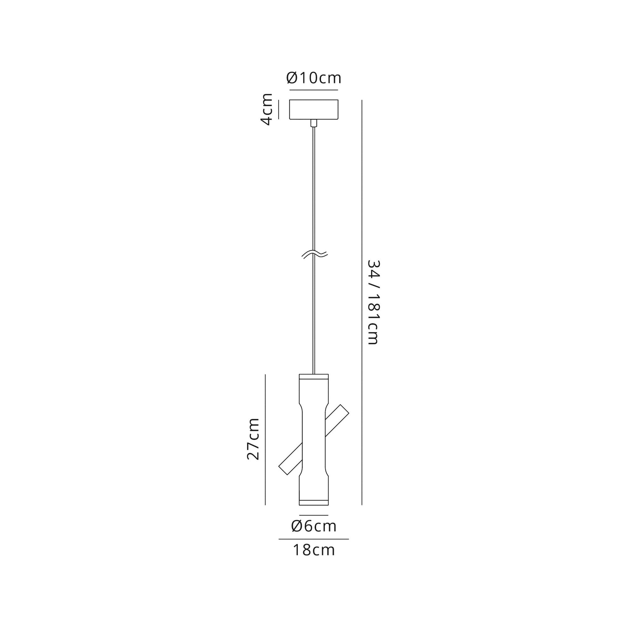 Fabula Riverside 2 Light LED Pendant - Sand Black & Gold