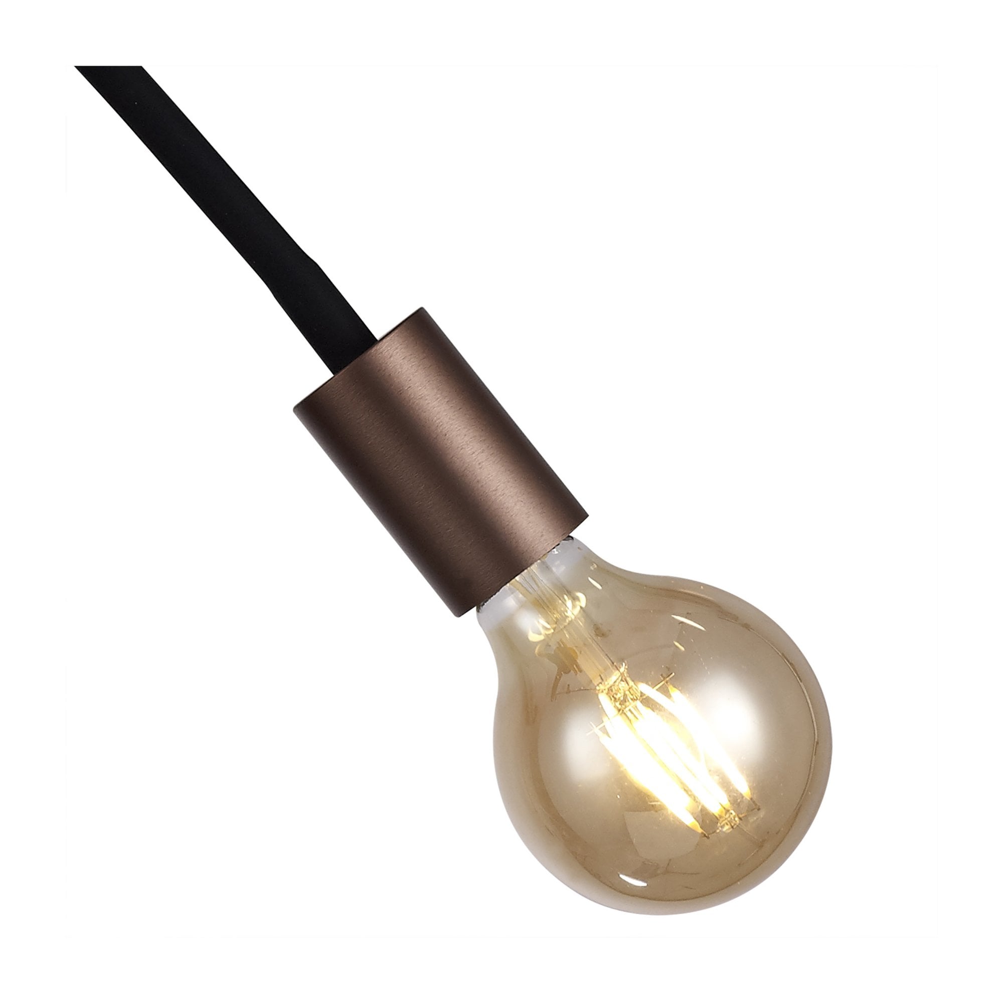 Fabula Hartwell Single Flexible Ceiling Light - Satin Black & Brushed Copper