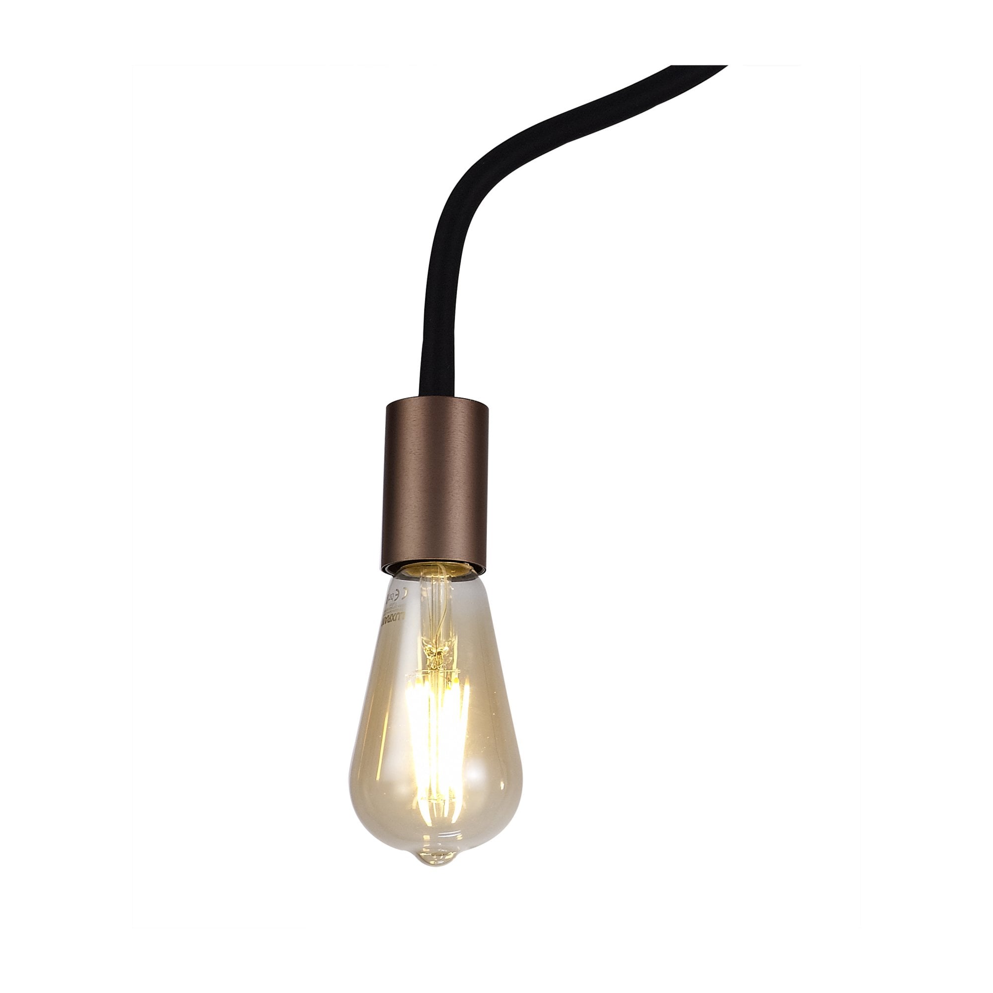 Fabula Hartwell 2 Light Flexible Ceiling Light - Satin Black & Brushed Copper