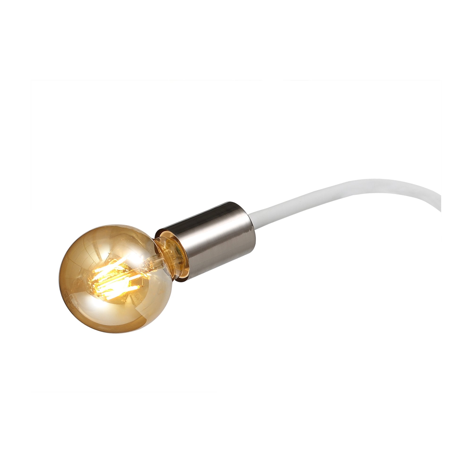 Fabula Hartwell Single Flexible Table Lamp - Satin White & Satin Nickel