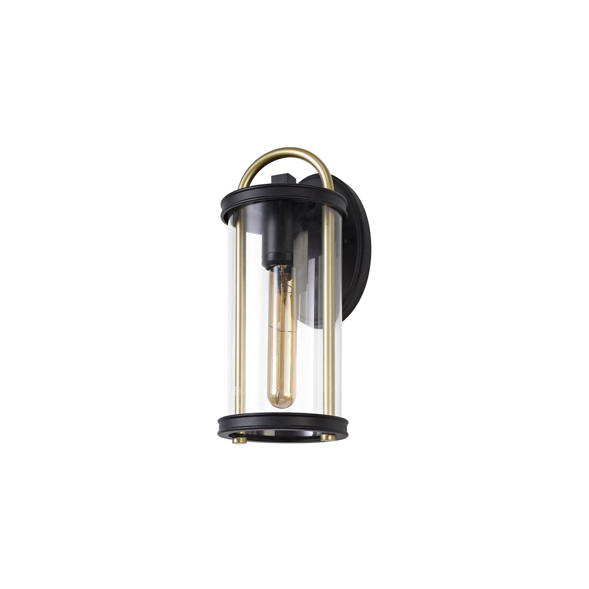Fabula Harman Small Single Wall Lamp - Black, Gold & Clear Glass - IP54