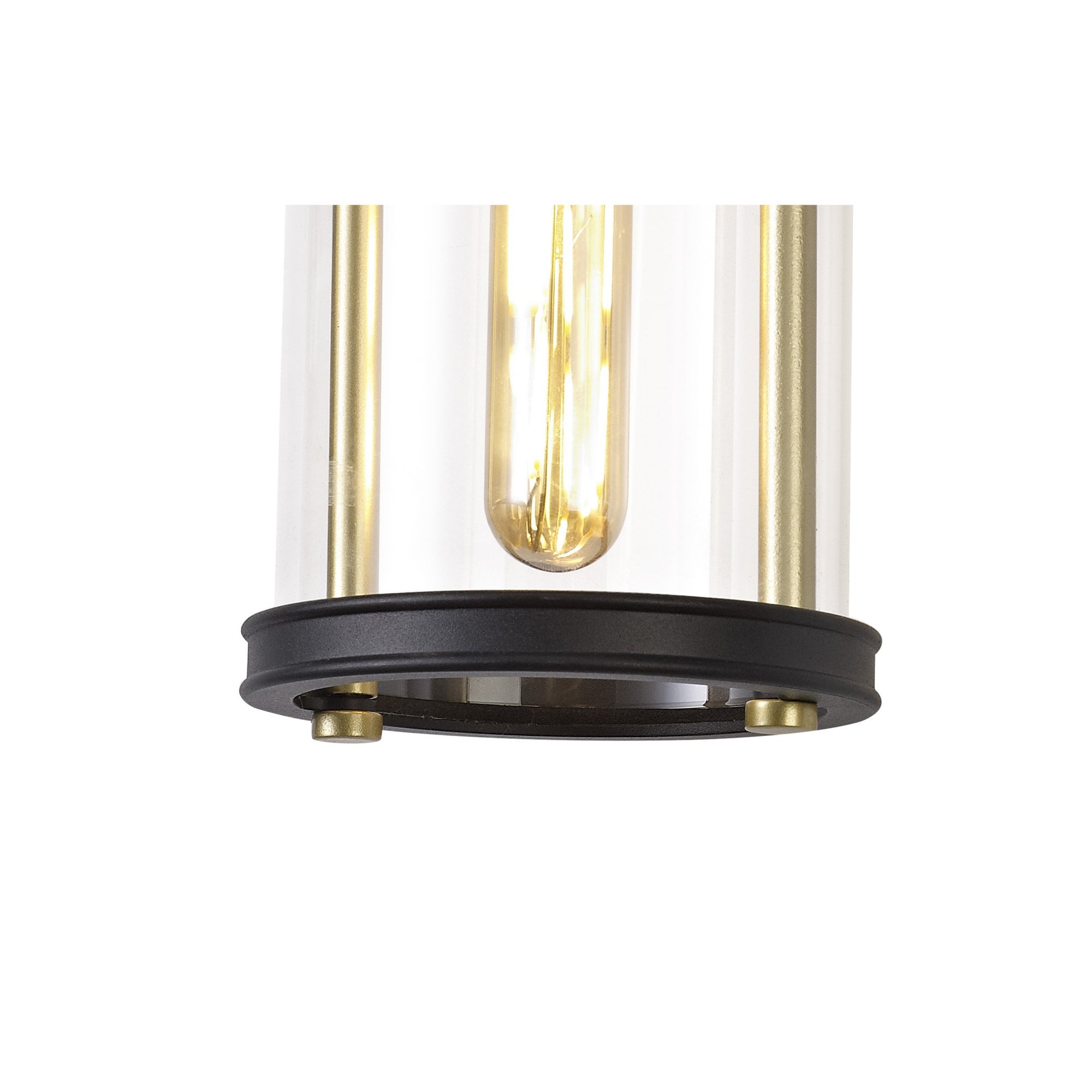 Fabula Harman Small Single Wall Lamp - Black, Gold & Clear Glass - IP54