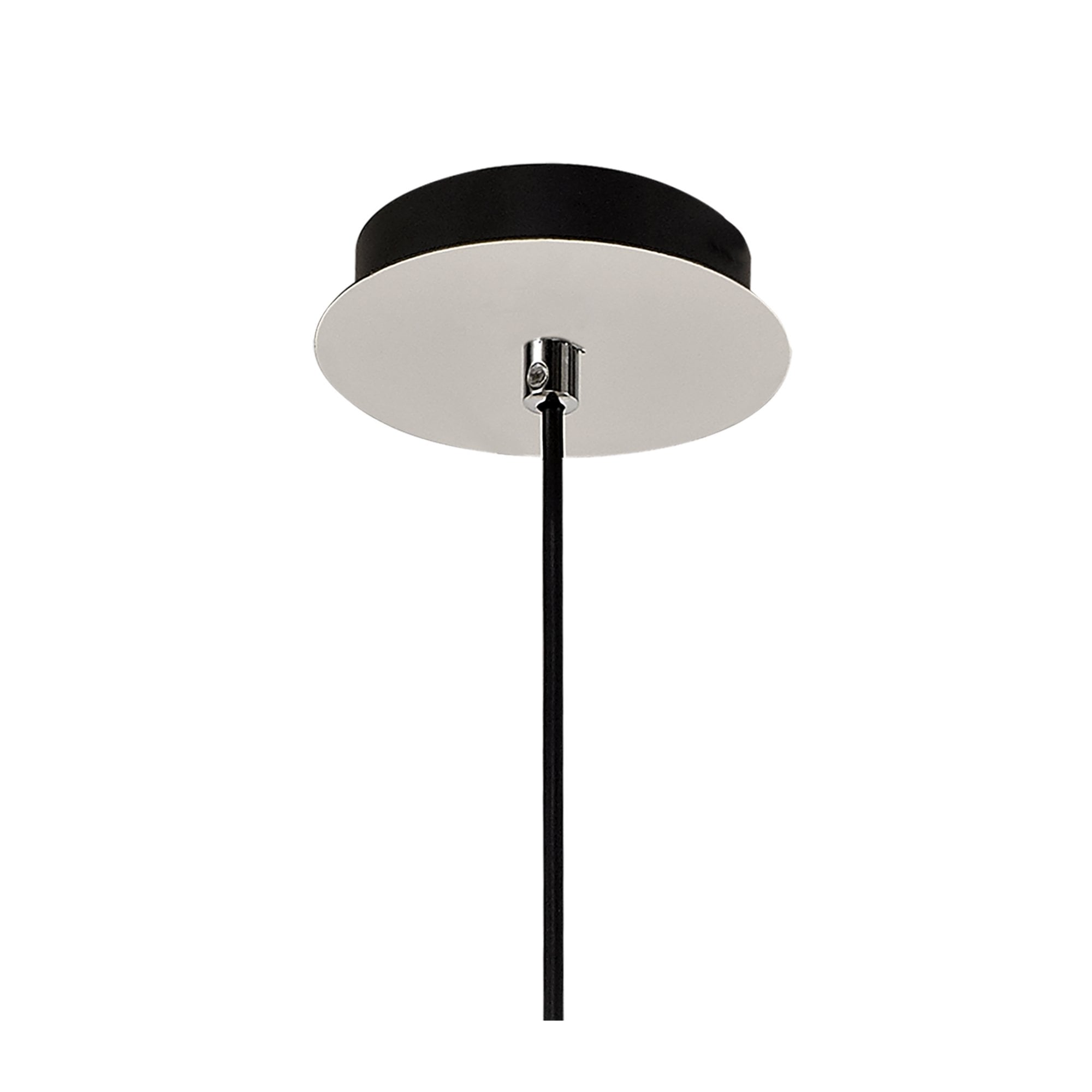 Fabula Audley Single Pendant - Polished Chrome, Black Smoke Plated & Clear Glass