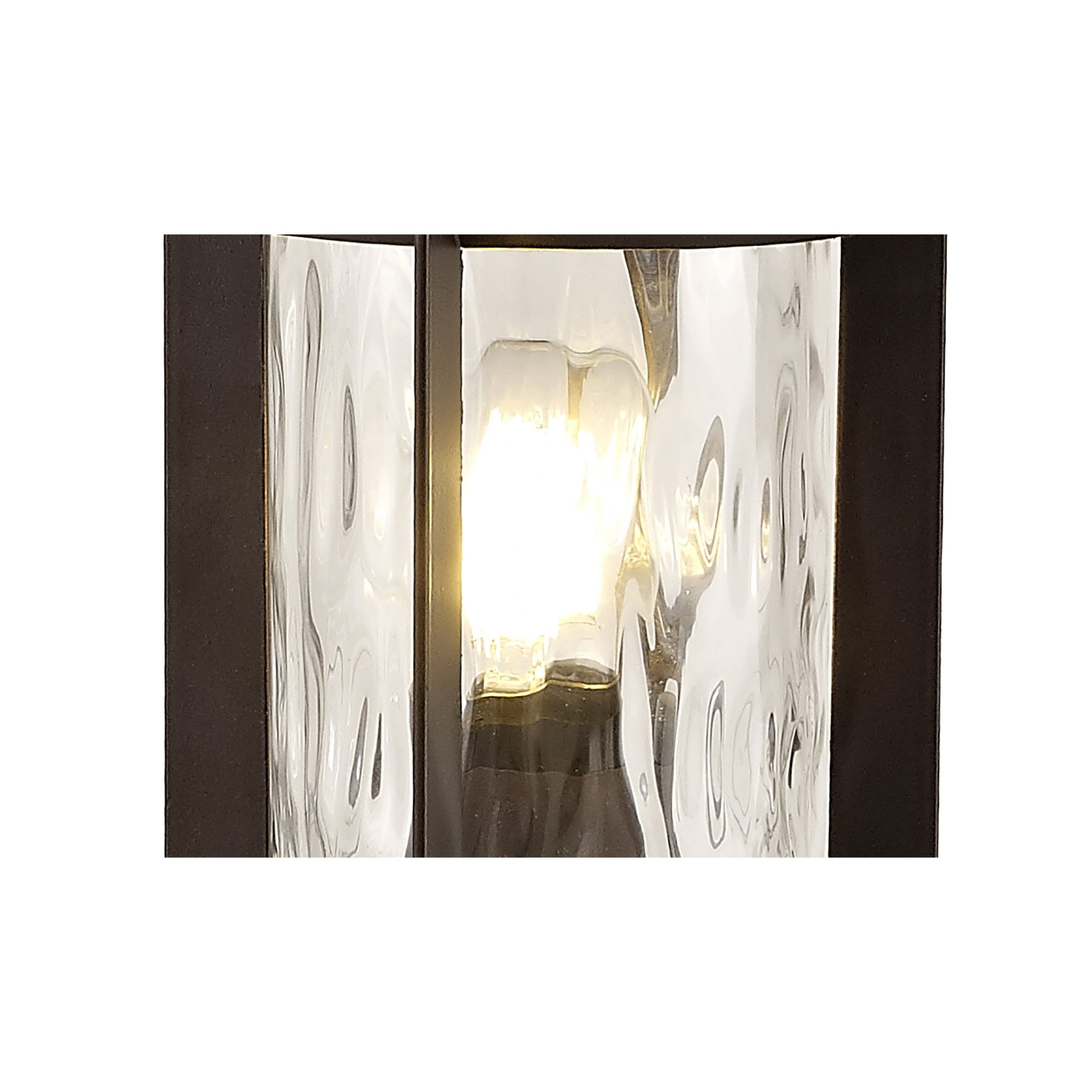 Fabula Bellamy Post Lamp - Antique Bronze & Clear Ripple Glass - IP54