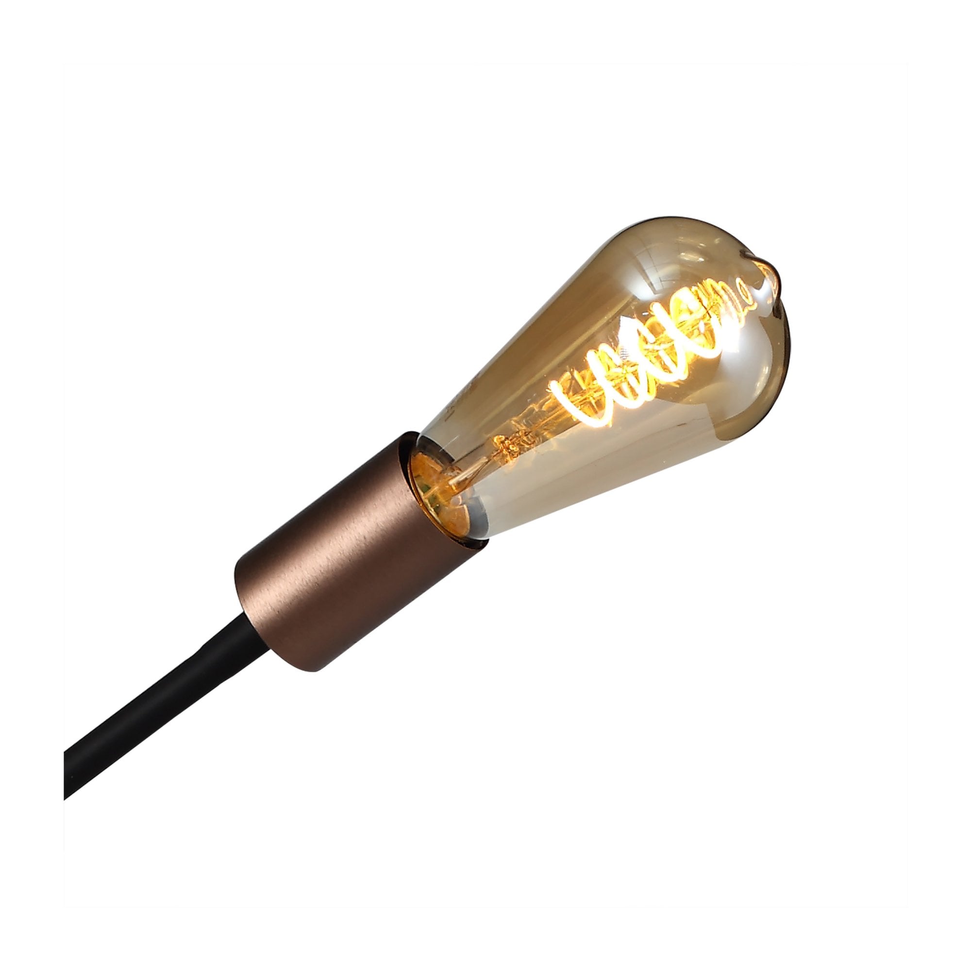 Fabula Hartwell Single Flexible Table Lamp - Satin Black & Brushed Copper