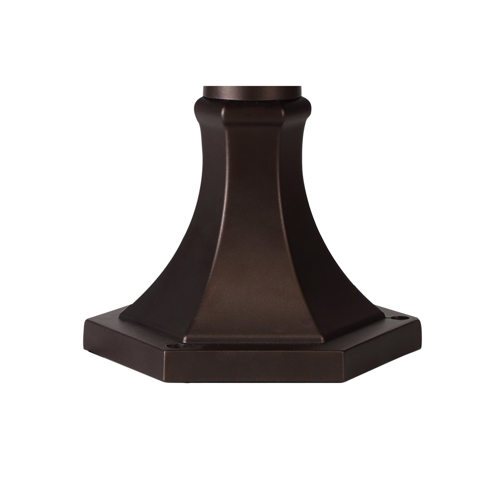 Fabula Bellamy Pedestal Lamp - Antique Bronze & Clear Ripple Glass - IP54