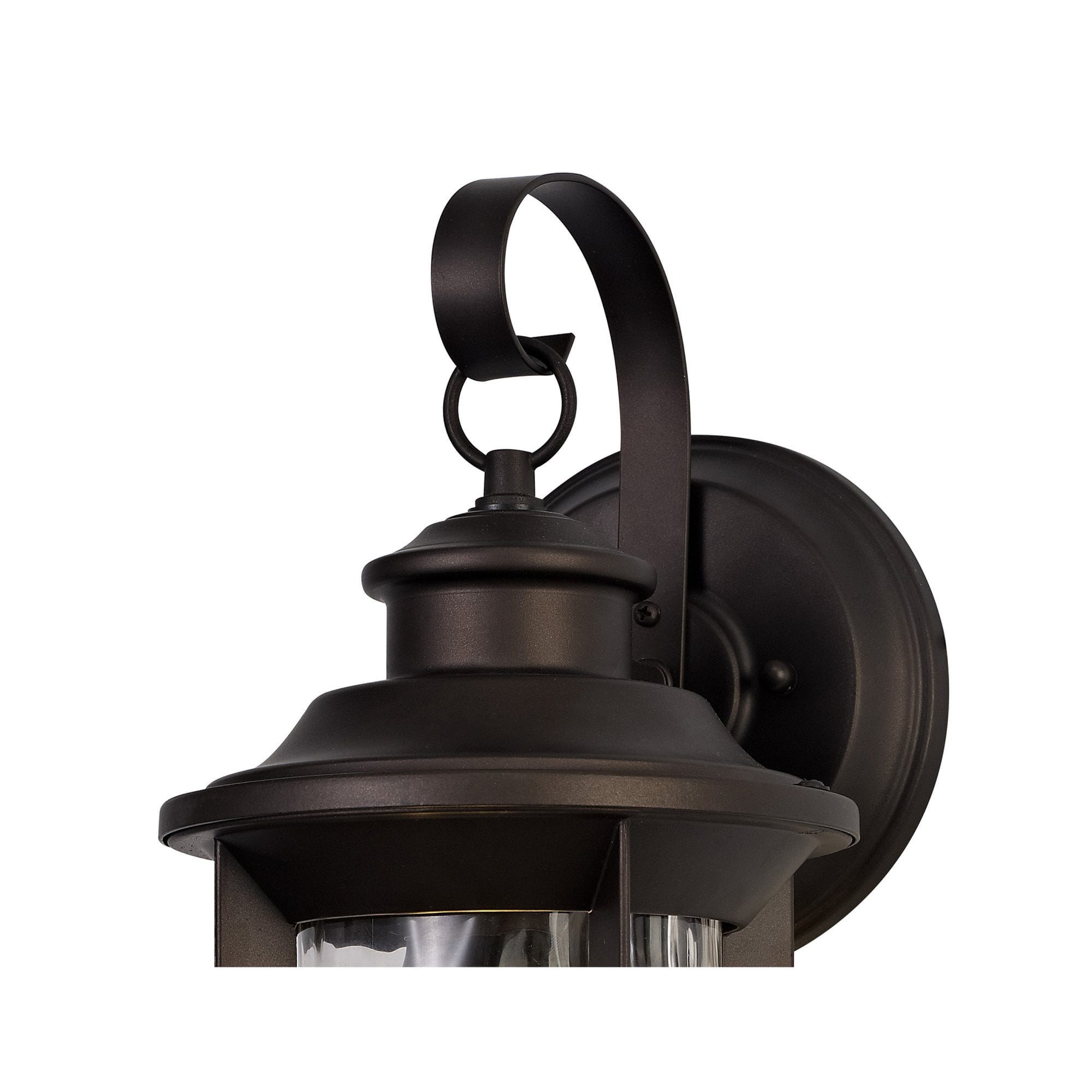 Fabula Bellamy Small Wall Lamp - Antique Bronze & Clear Ripple Glass - IP54