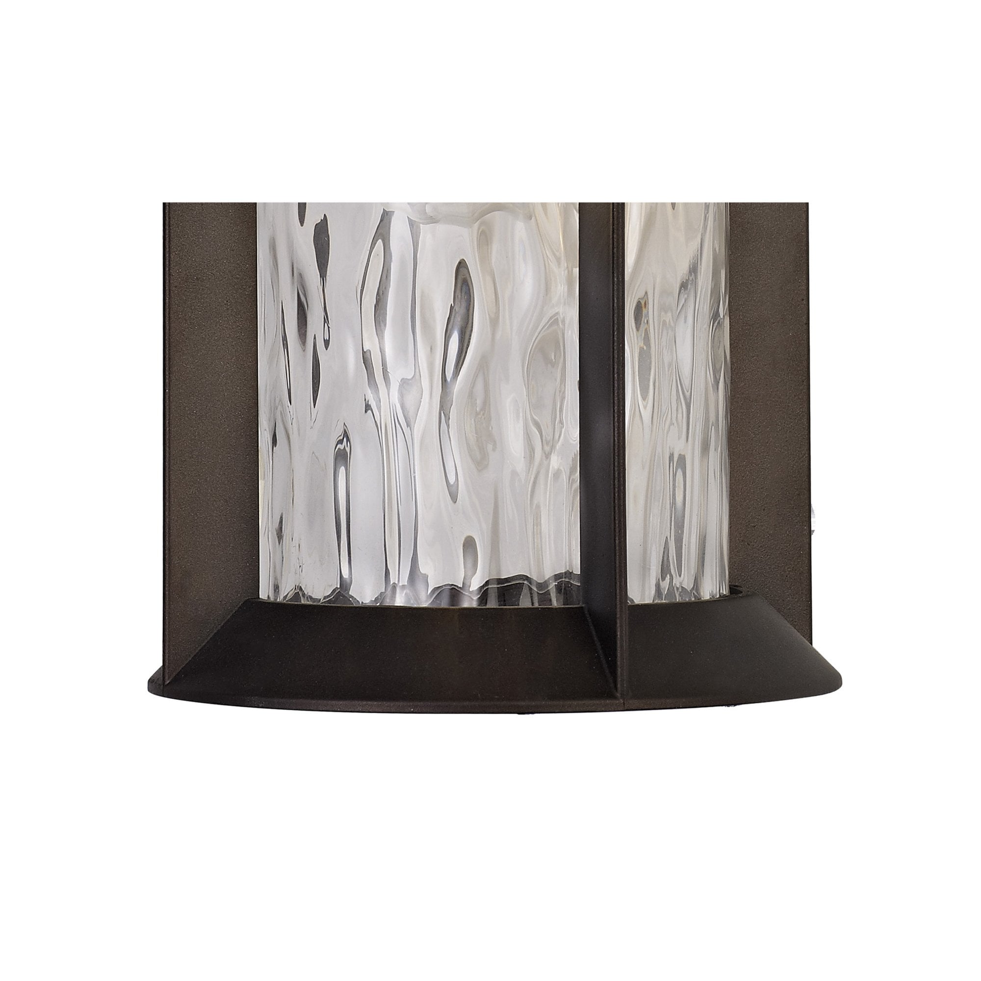 Fabula Bellamy Small Wall Lamp - Antique Bronze & Clear Ripple Glass - IP54