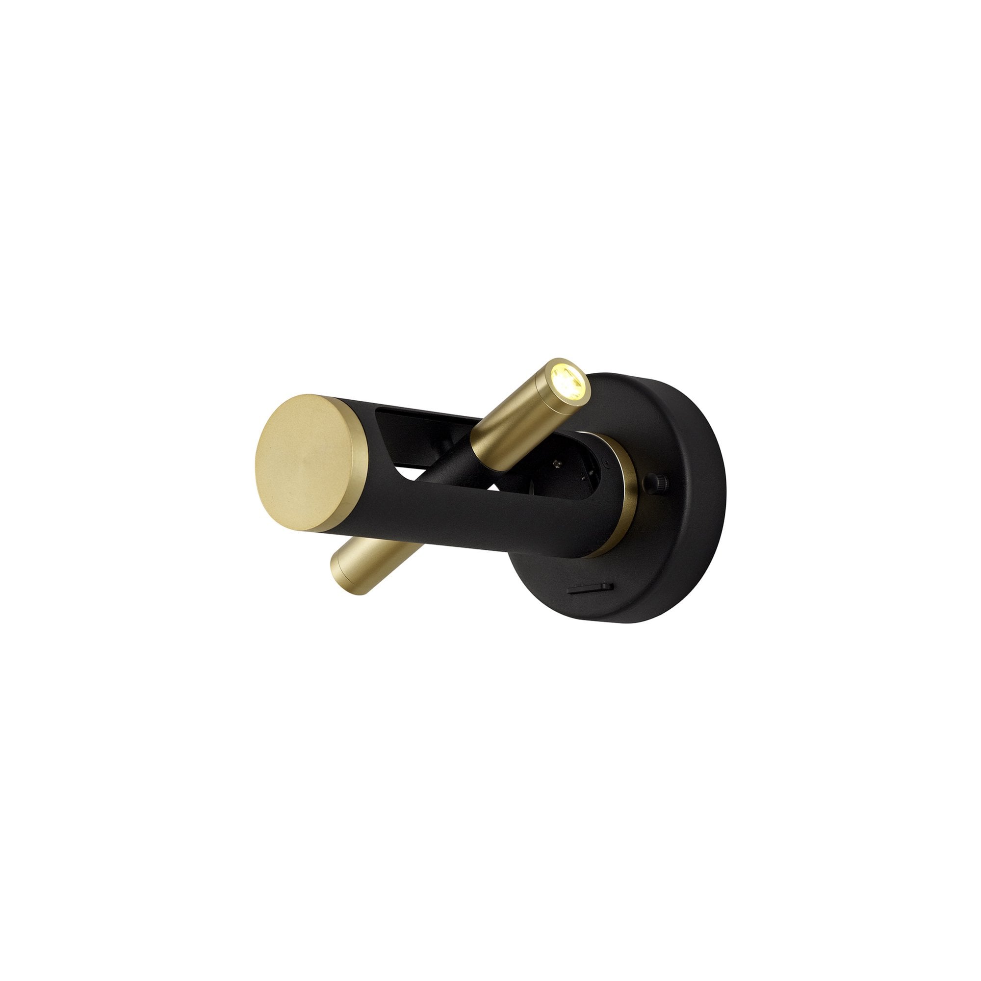 Fabula Riverside 2 Light LED Wall Light - Sand Black & Gold