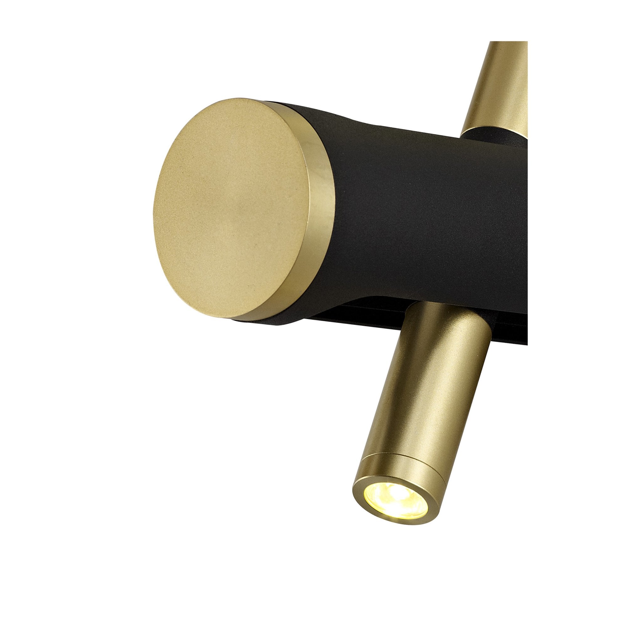 Fabula Riverside 2 Light LED Wall Light - Sand Black & Gold