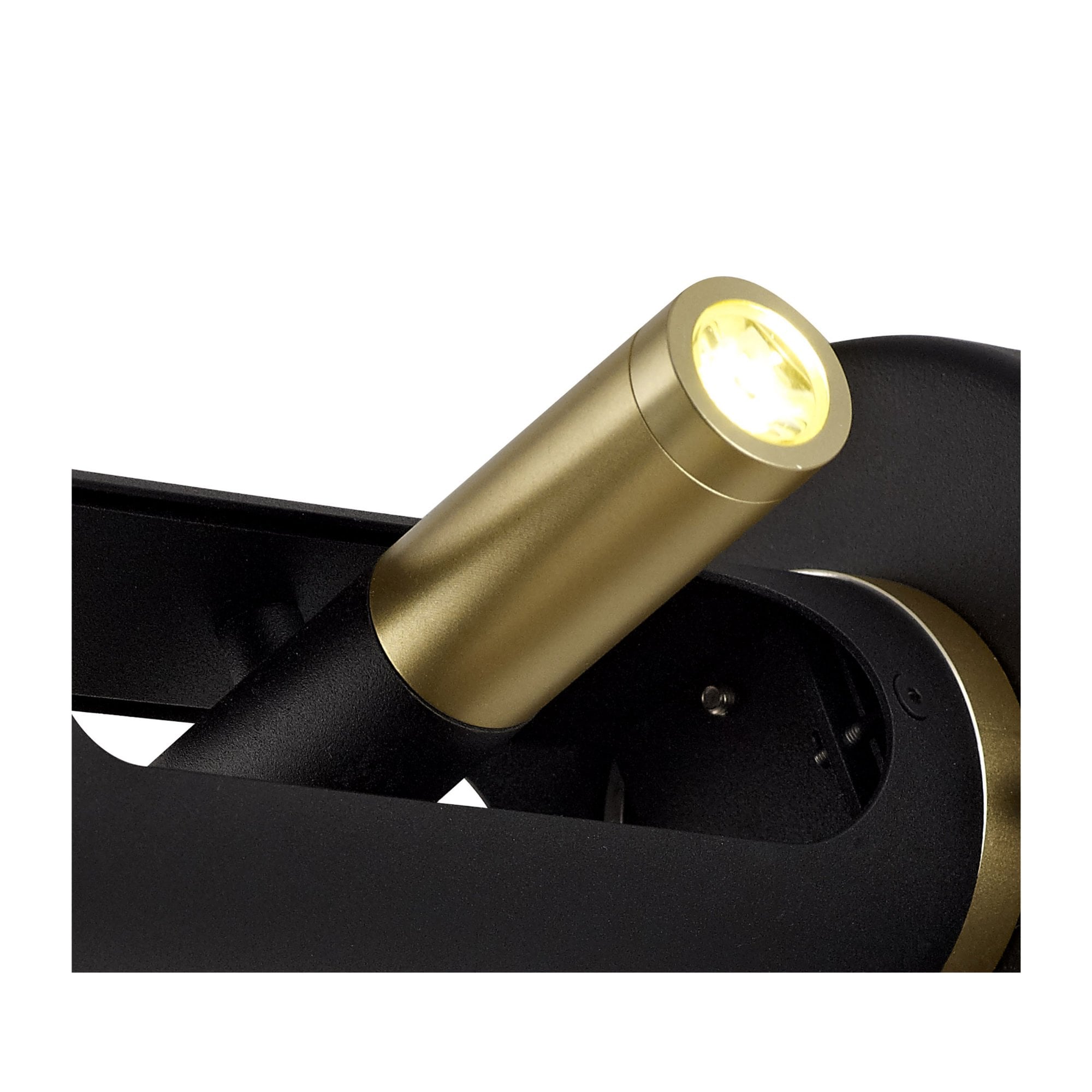 Fabula Riverside 2 Light LED Wall Light - Sand Black & Gold