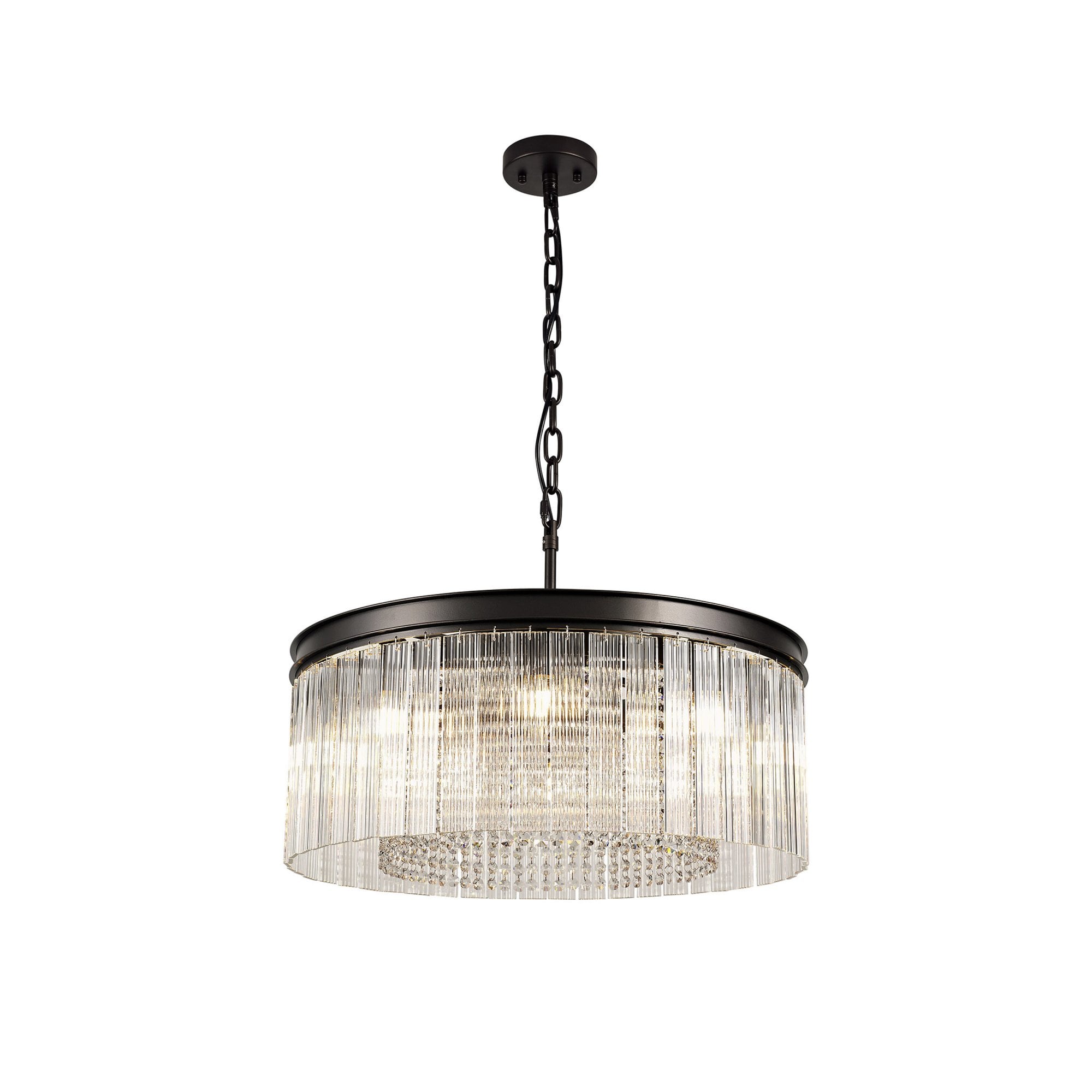 Fabula Malford Medium 8 Light Round Semi-Flush/Pendant - Brown Oxide