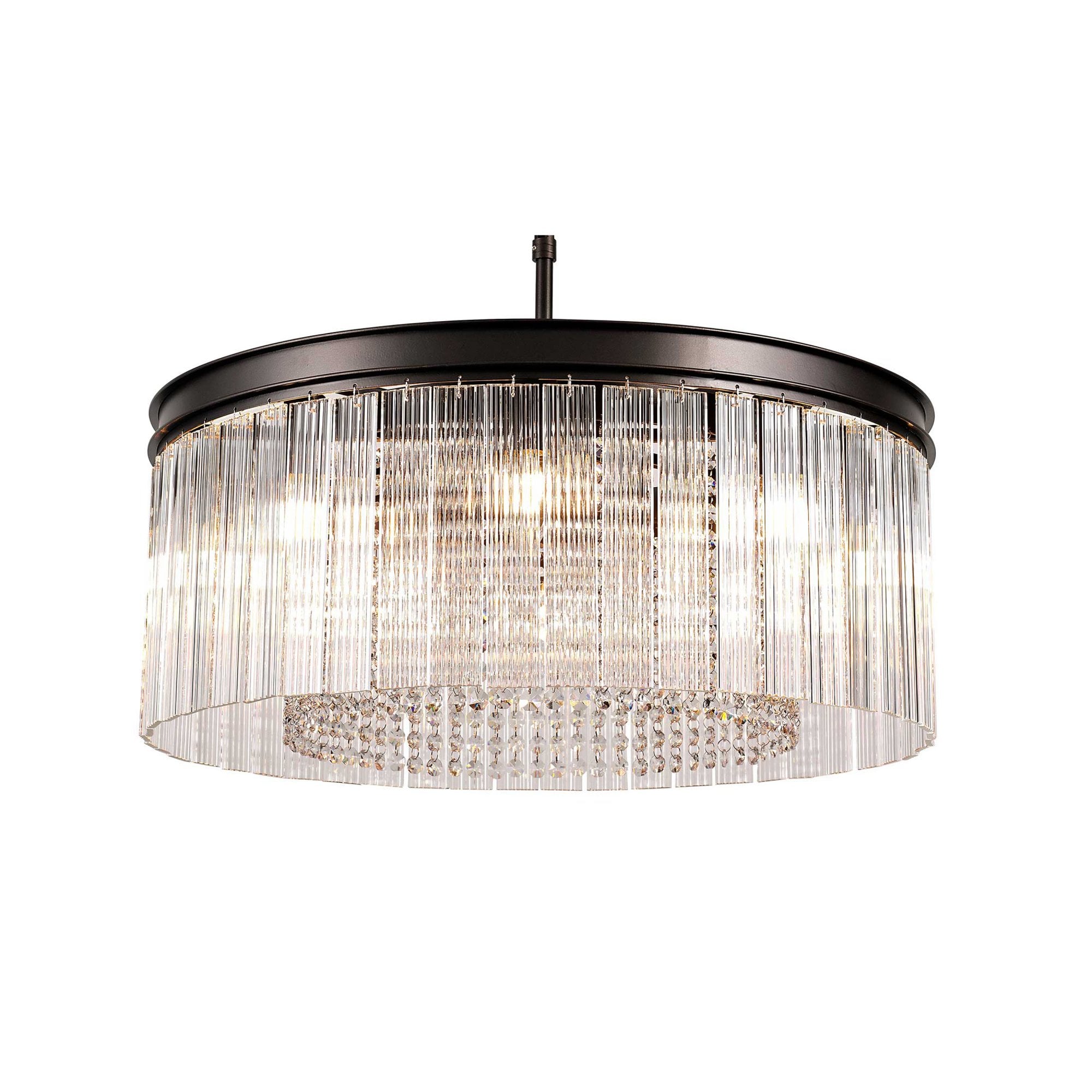 Fabula Malford Medium 8 Light Round Semi-Flush/Pendant - Brown Oxide