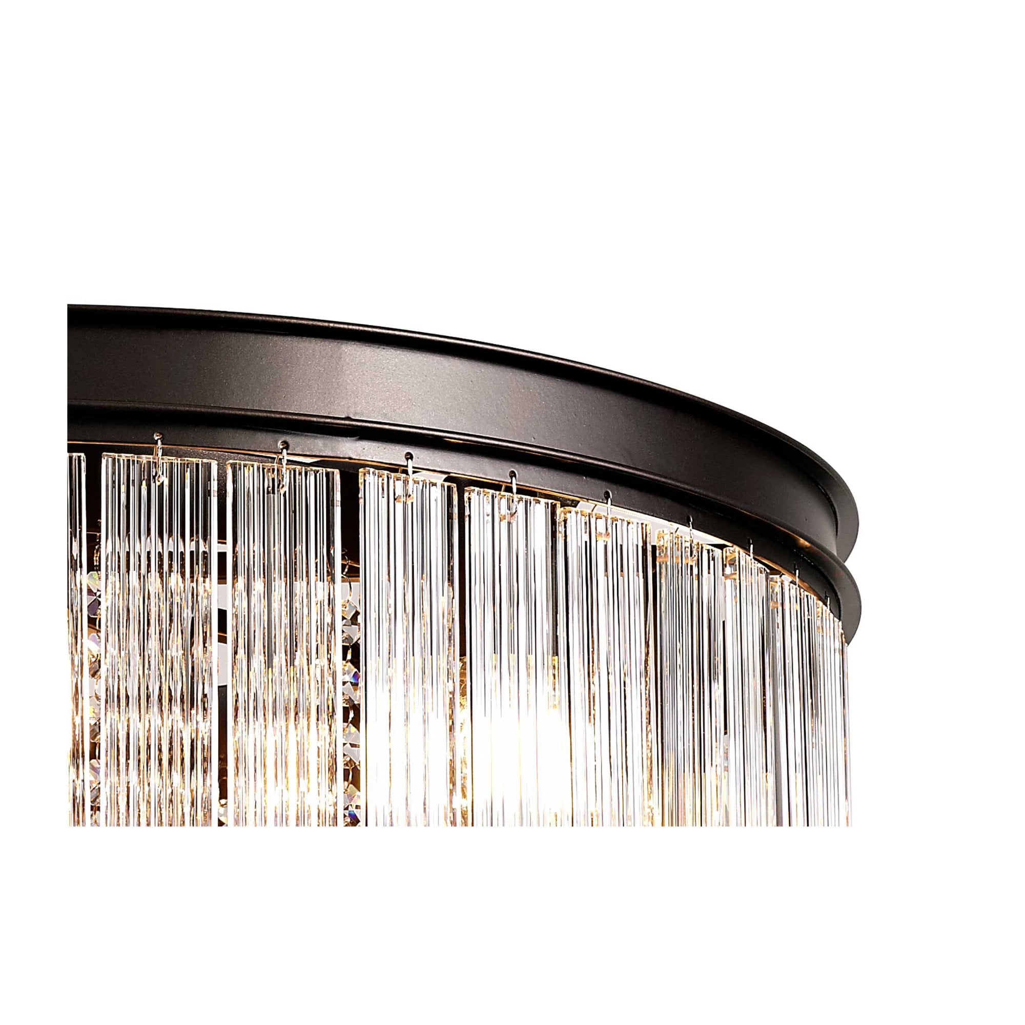 Fabula Malford Medium 8 Light Round Semi-Flush/Pendant - Brown Oxide