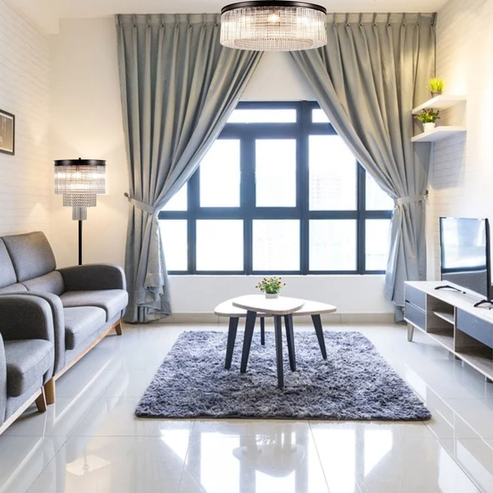 Fabula Malford 6 Light Table Lamp - Brown Oxide