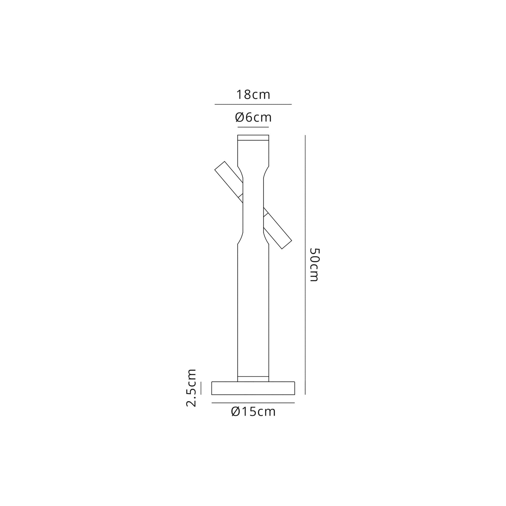 Fabula Riverside 2 Light LED Table Lamp - Sand Black & Gold