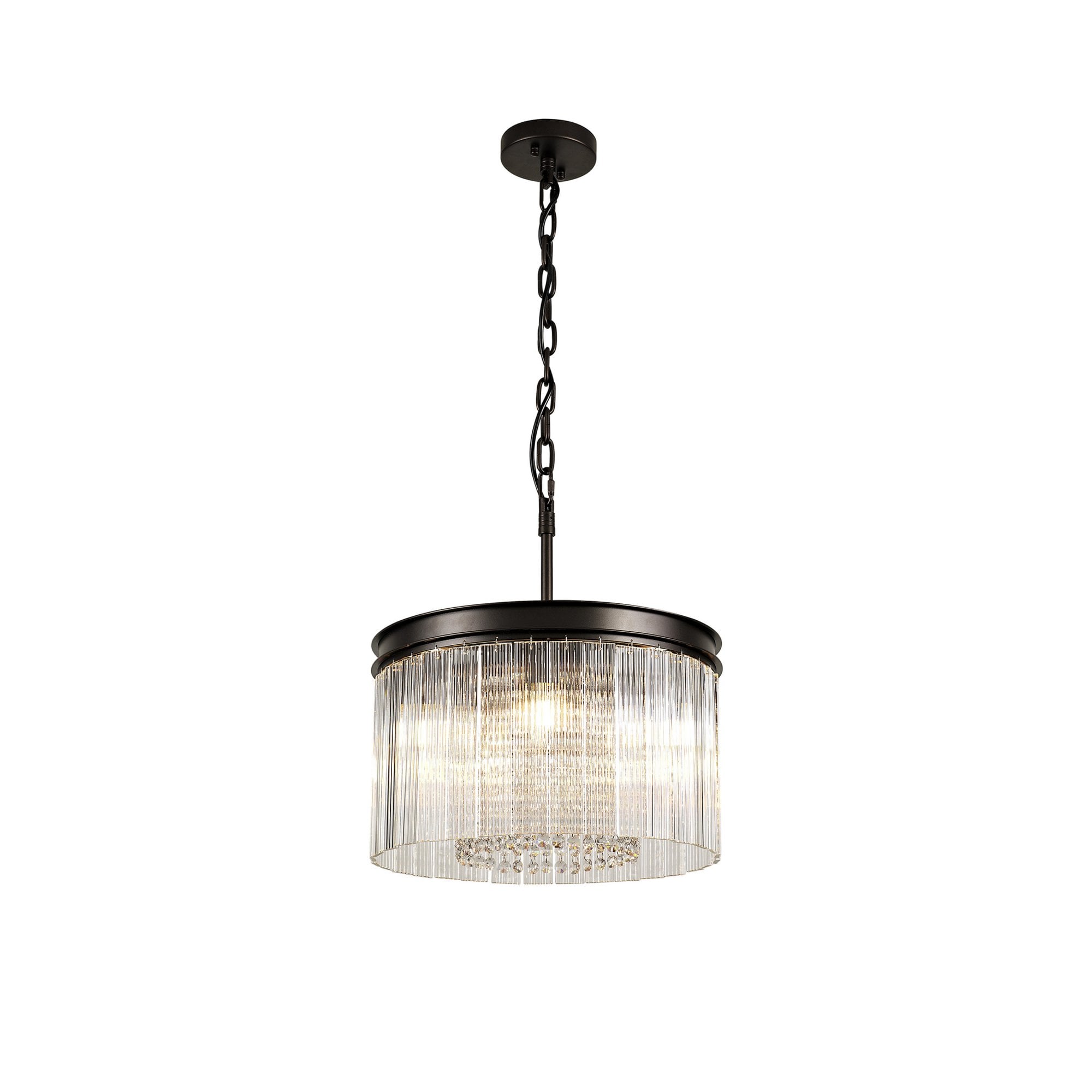 Fabula Malford Small 5 Light Round Semi-Flush/Pendant - Brown Oxide