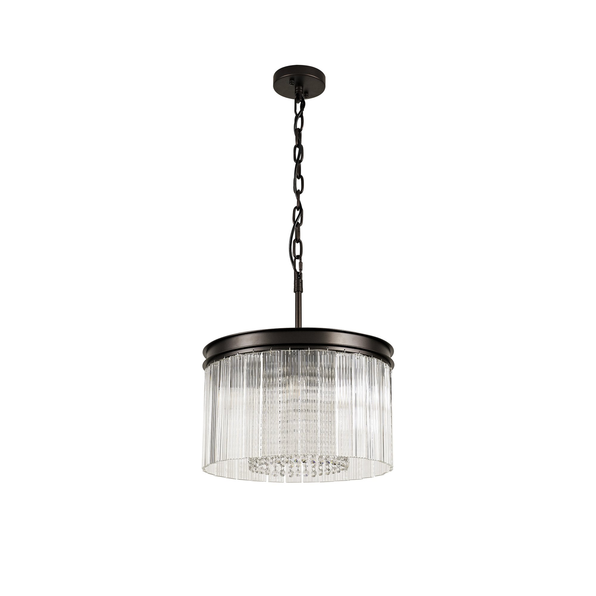 Fabula Malford Small 5 Light Round Semi-Flush/Pendant - Brown Oxide