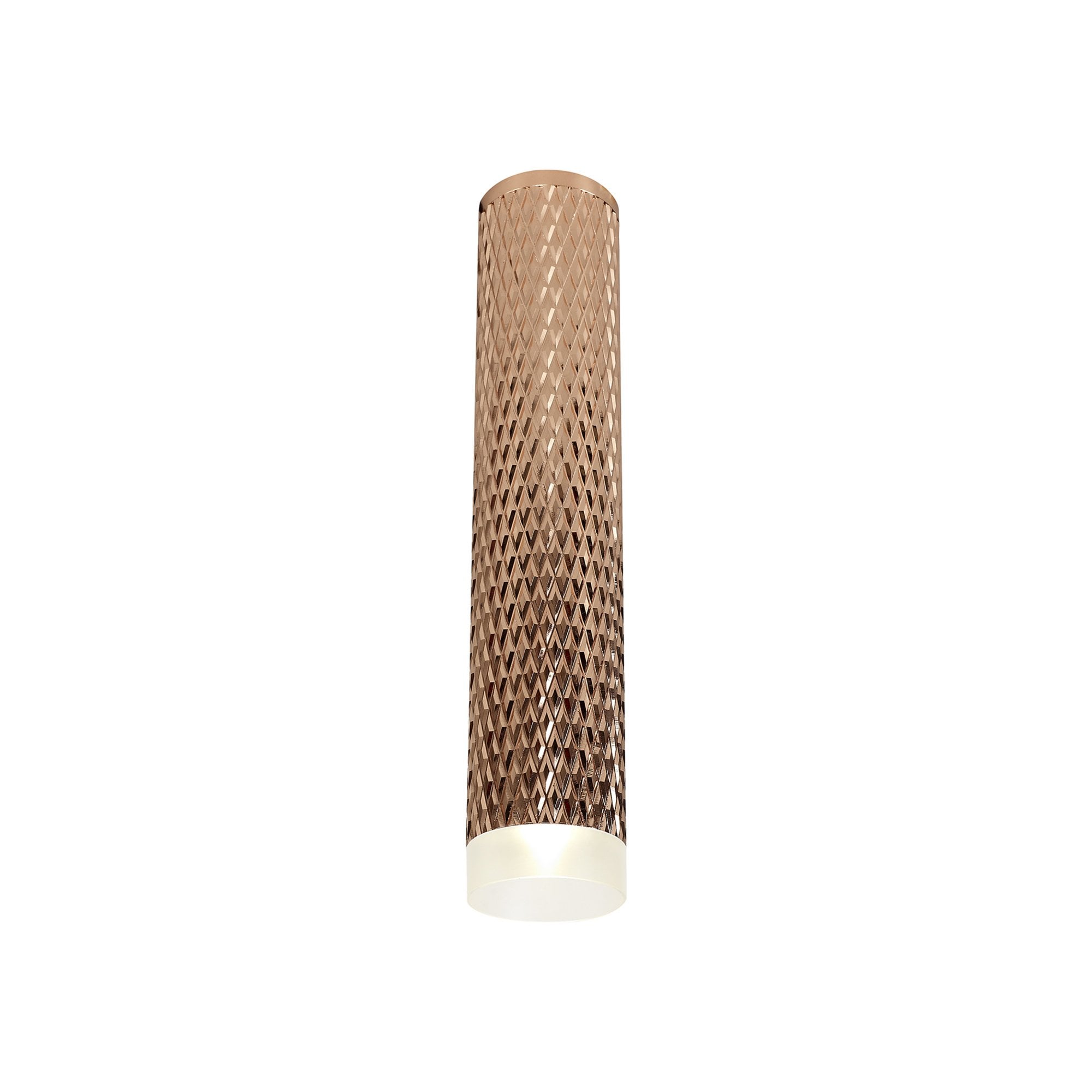 Fabula Summerfield Single 30cm Ceiling Spot Light - Rose Gold & Acrylic Ring