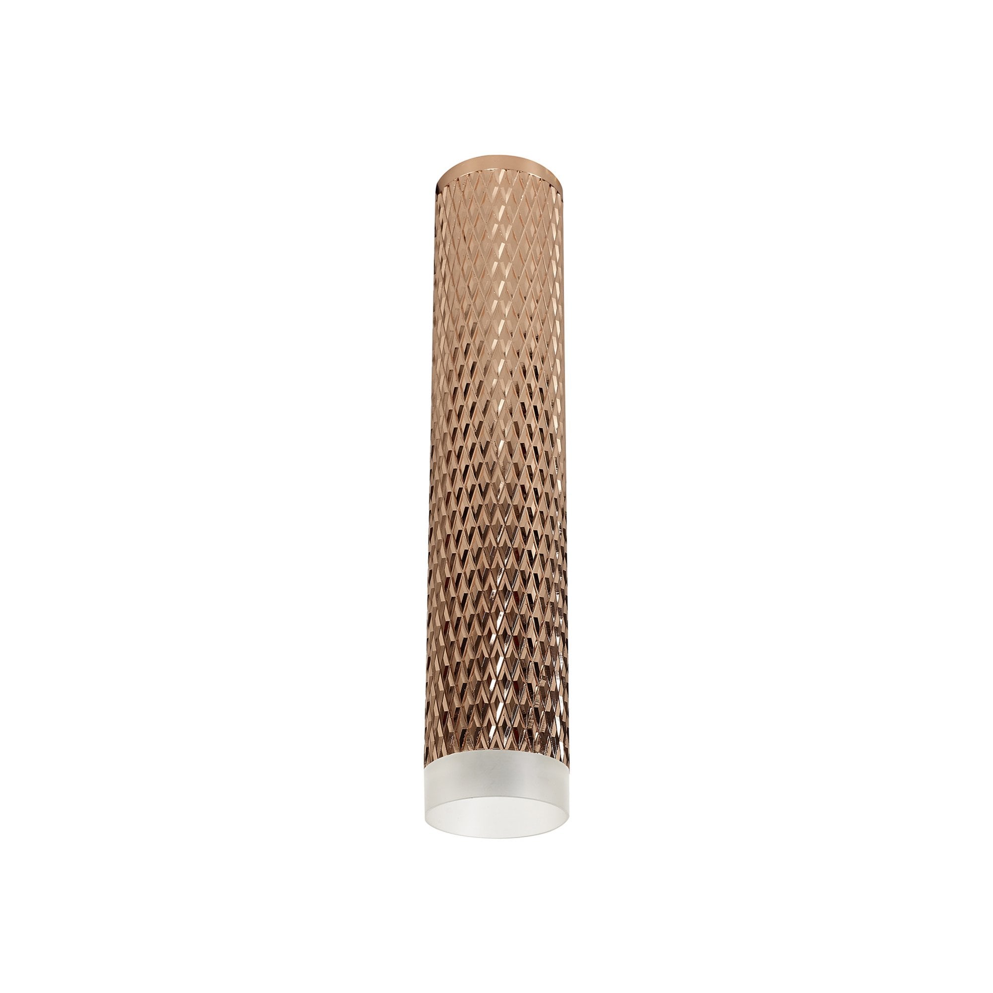 Fabula Summerfield Single 30cm Ceiling Spot Light - Rose Gold & Acrylic Ring