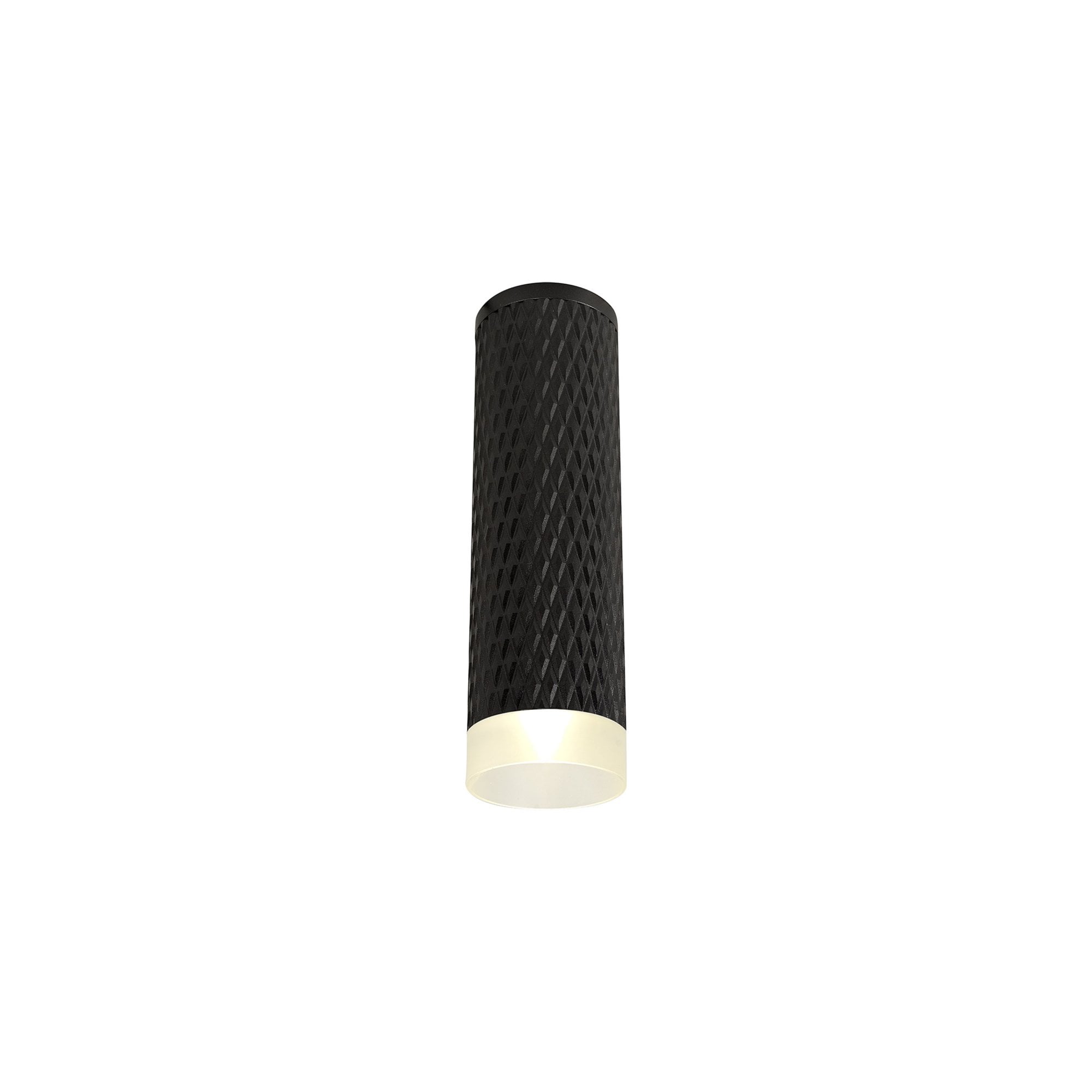 Fabula Summerfield Single 20cm Ceiling Spot Light - Sand Black & Acrylic Ring