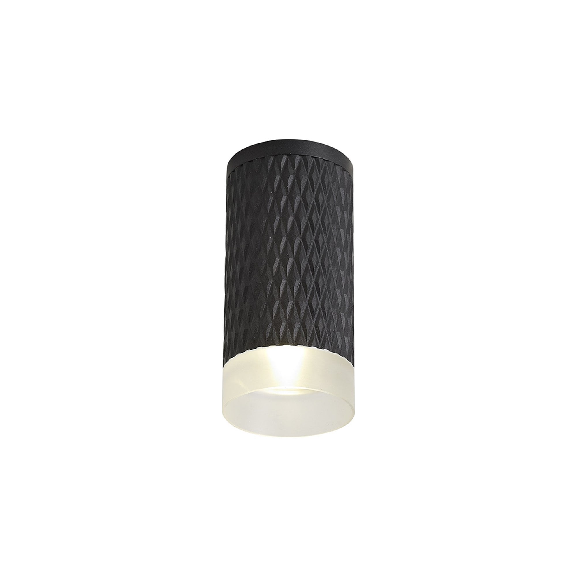 Fabula Summerfield Single 11cm Ceiling Spot Light - Sand Black & Acrylic Ring