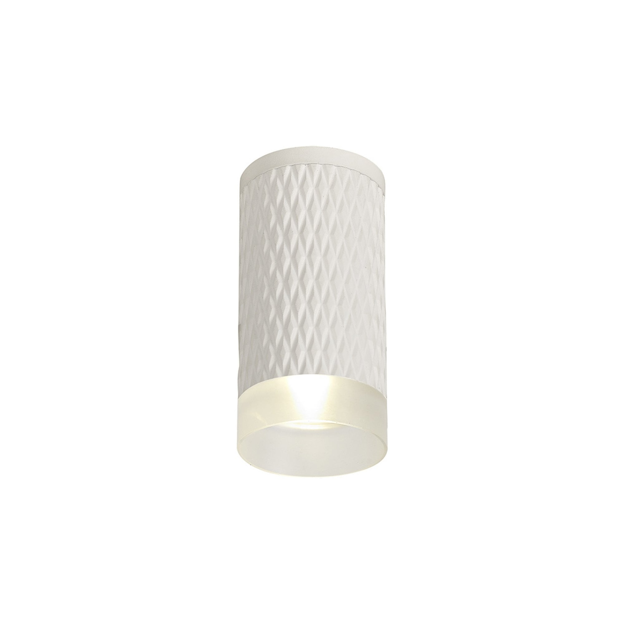 Fabula Summerfield Single 11cm Ceiling Spot Light - Sand White & Acrylic Ring