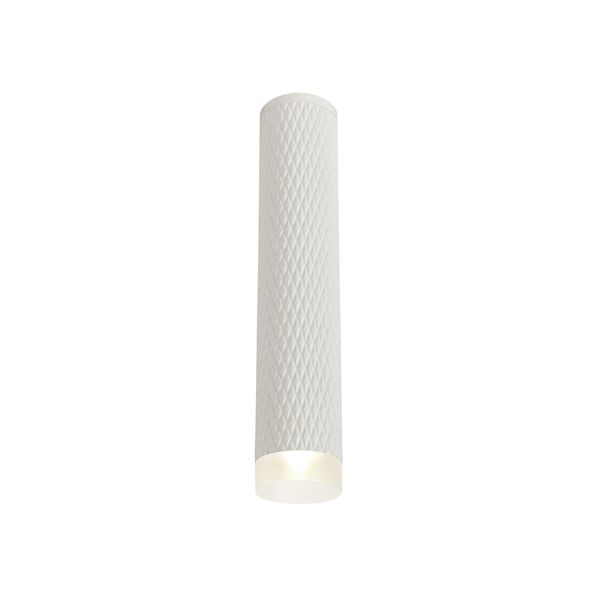 Fabula Summerfield Single 30cm Ceiling Spot Light - Sand White & Acrylic Ring