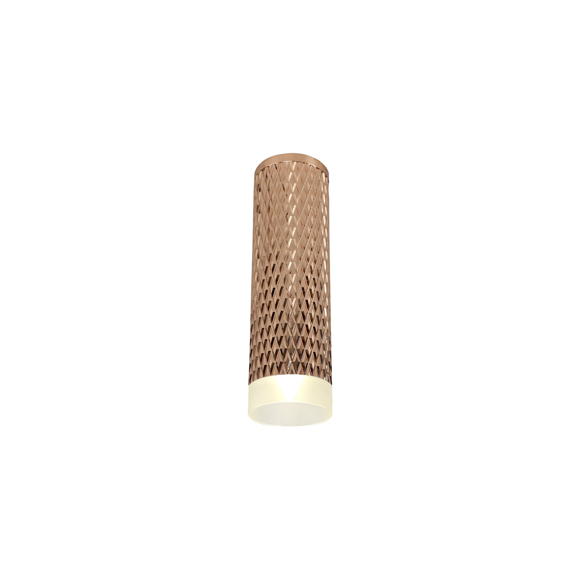 Fabula Summerfield Single 20cm Ceiling Spot Light - Rose Gold & Acrylic Ring