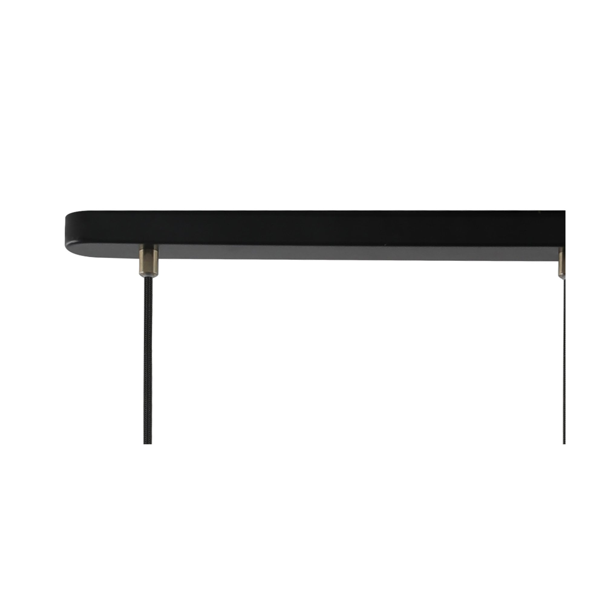 Fabula Leicester 3 Light Linear Pendant - Matt Black & Khaki