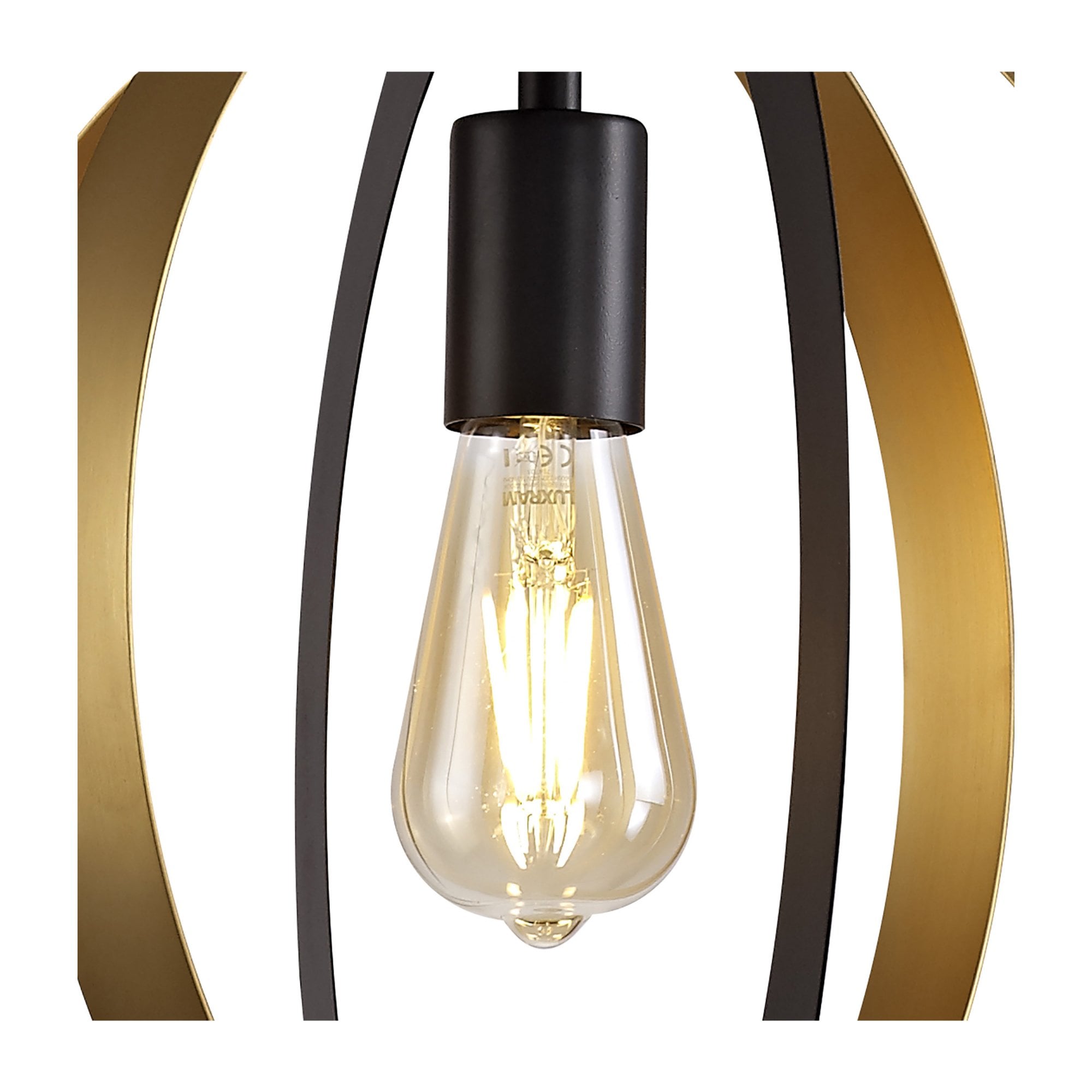 Fabula Roydon Single Pendant - Black & Satin Gold