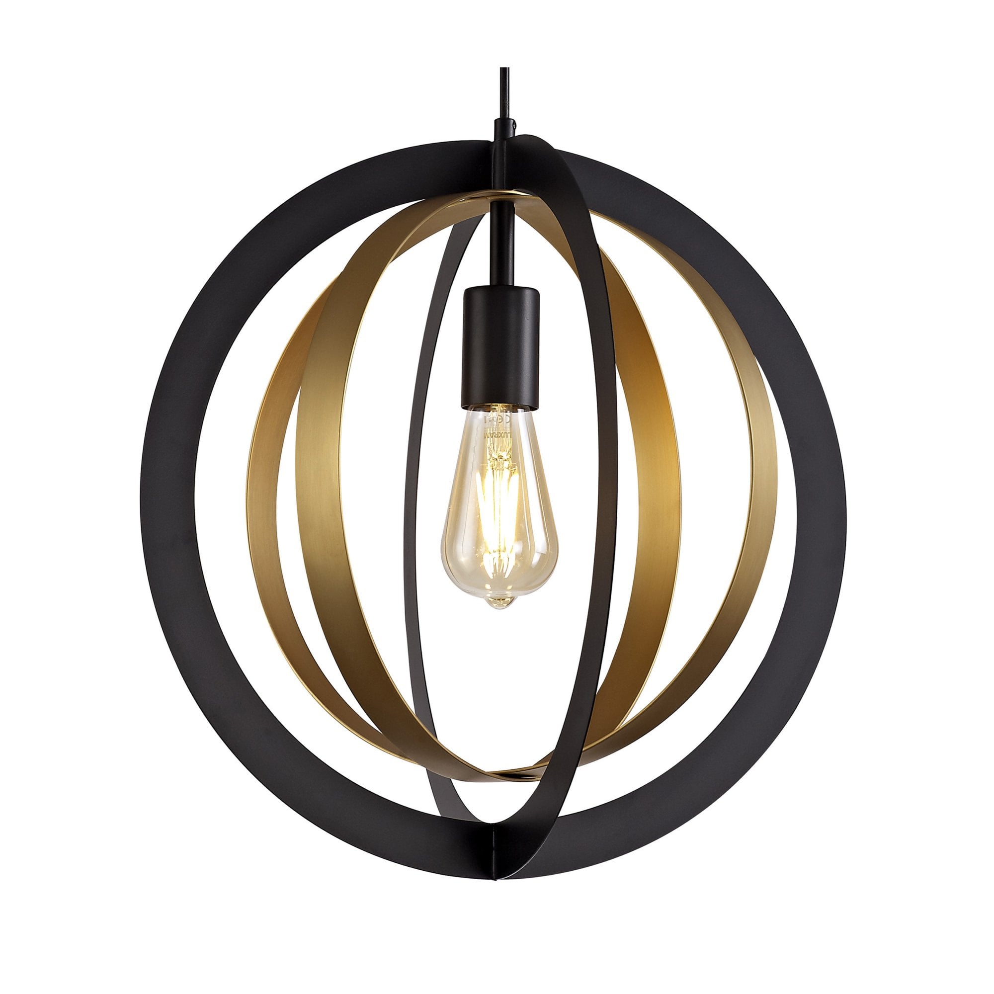 Fabula Roydon Single Pendant - Black & Satin Gold