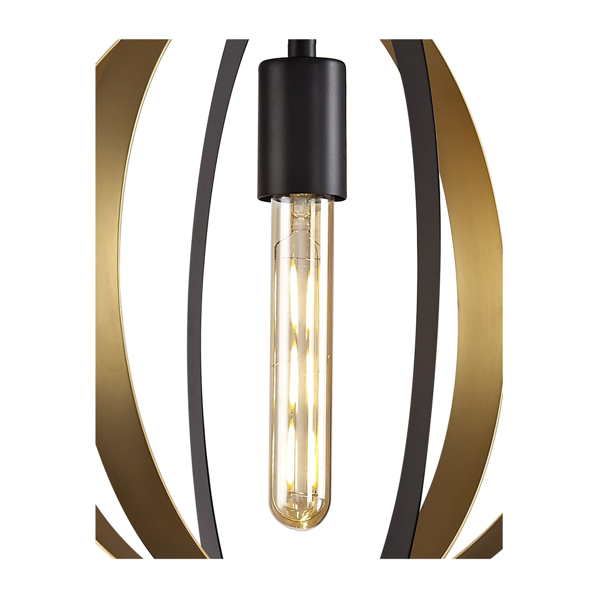 Fabula Roydon Single Pendant - Black & Satin Gold