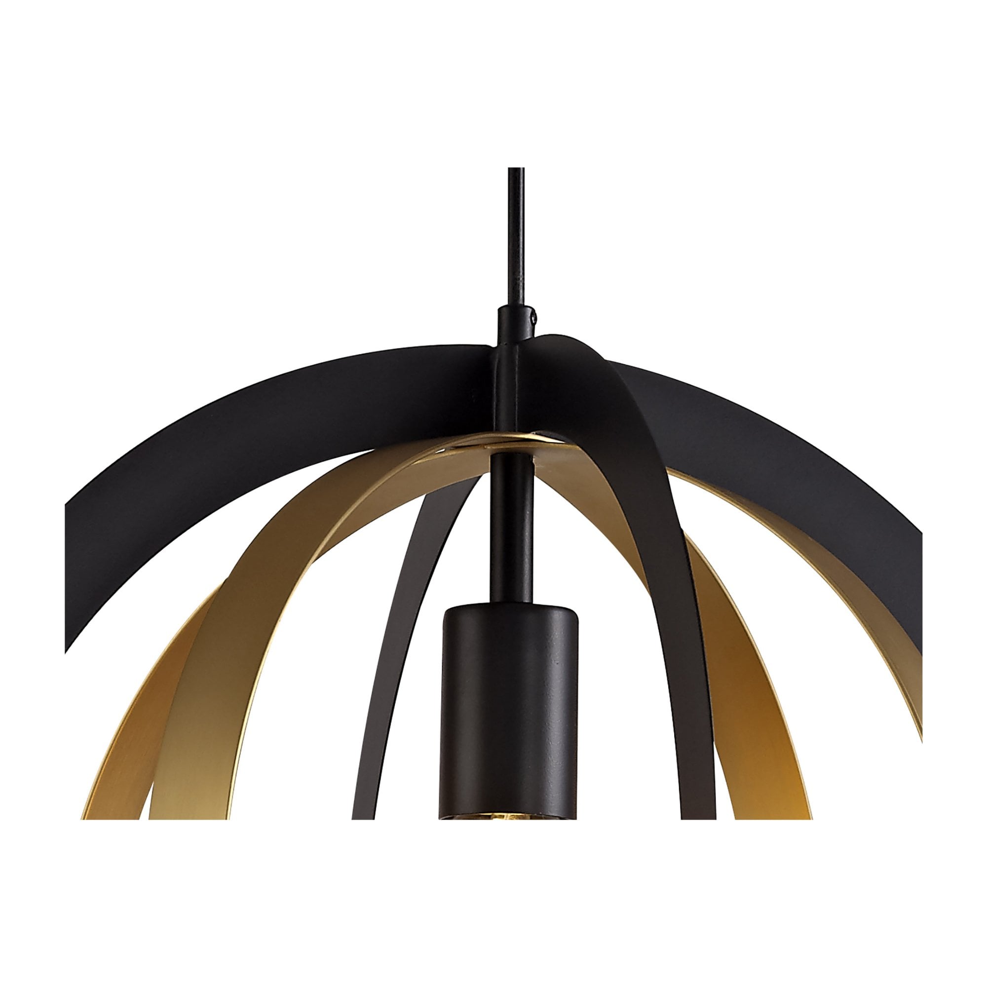 Fabula Roydon Single Pendant - Black & Satin Gold